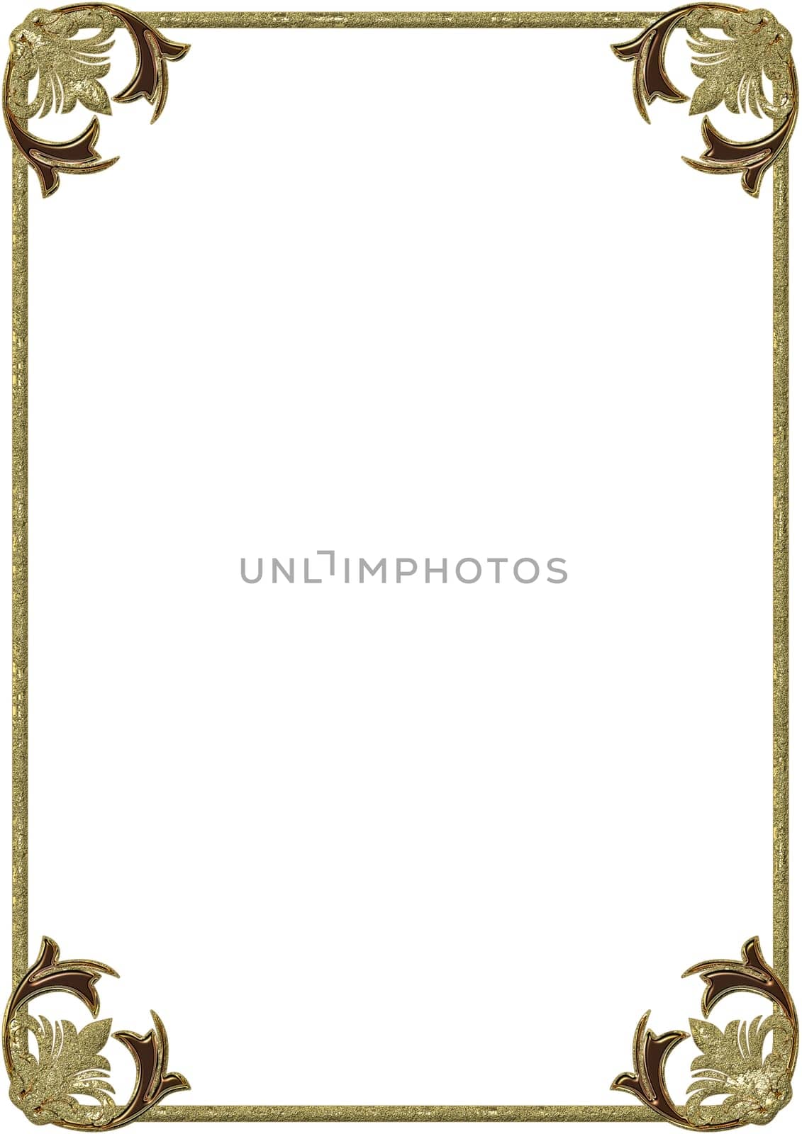 Gold-Plated Frame - Floral