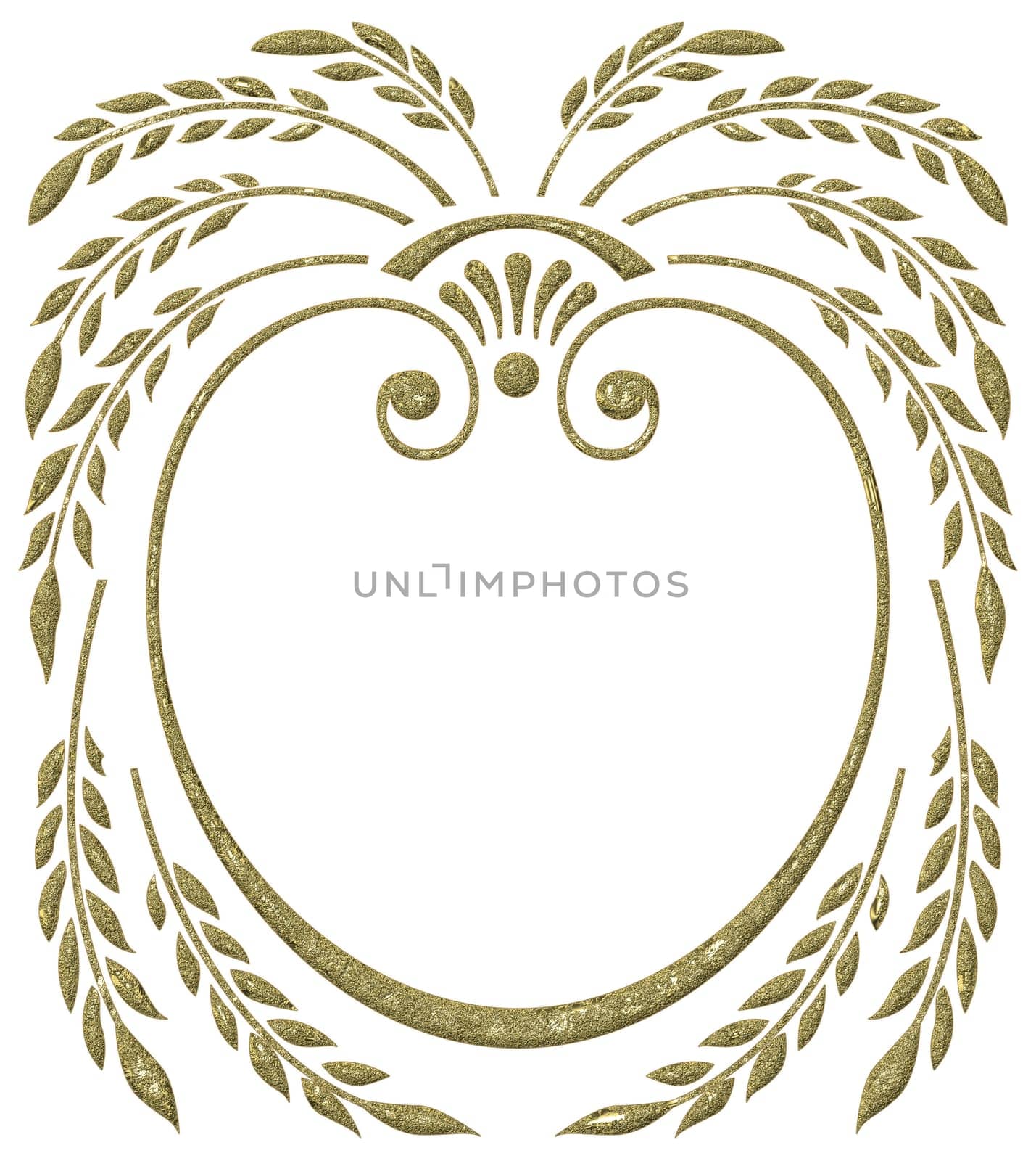 Gold-plated frame - Floral - Textbox