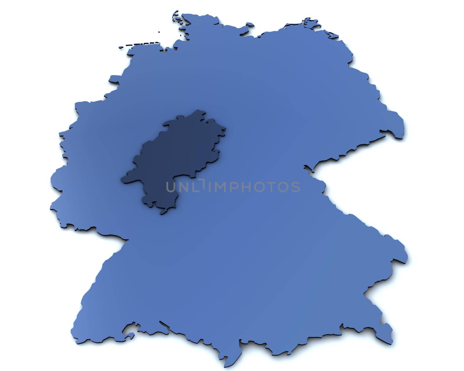 Map of Germany - Hesse
