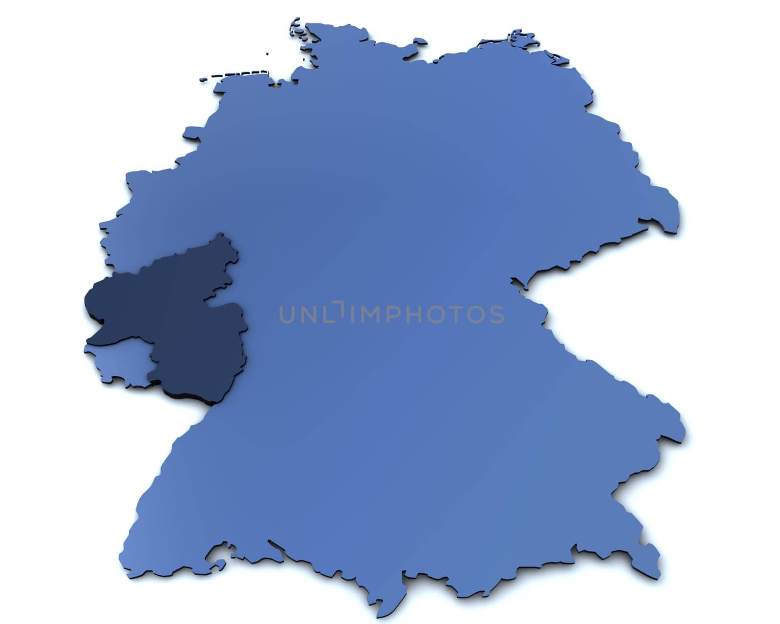 Map of Germany - Rhineland-Palatinate