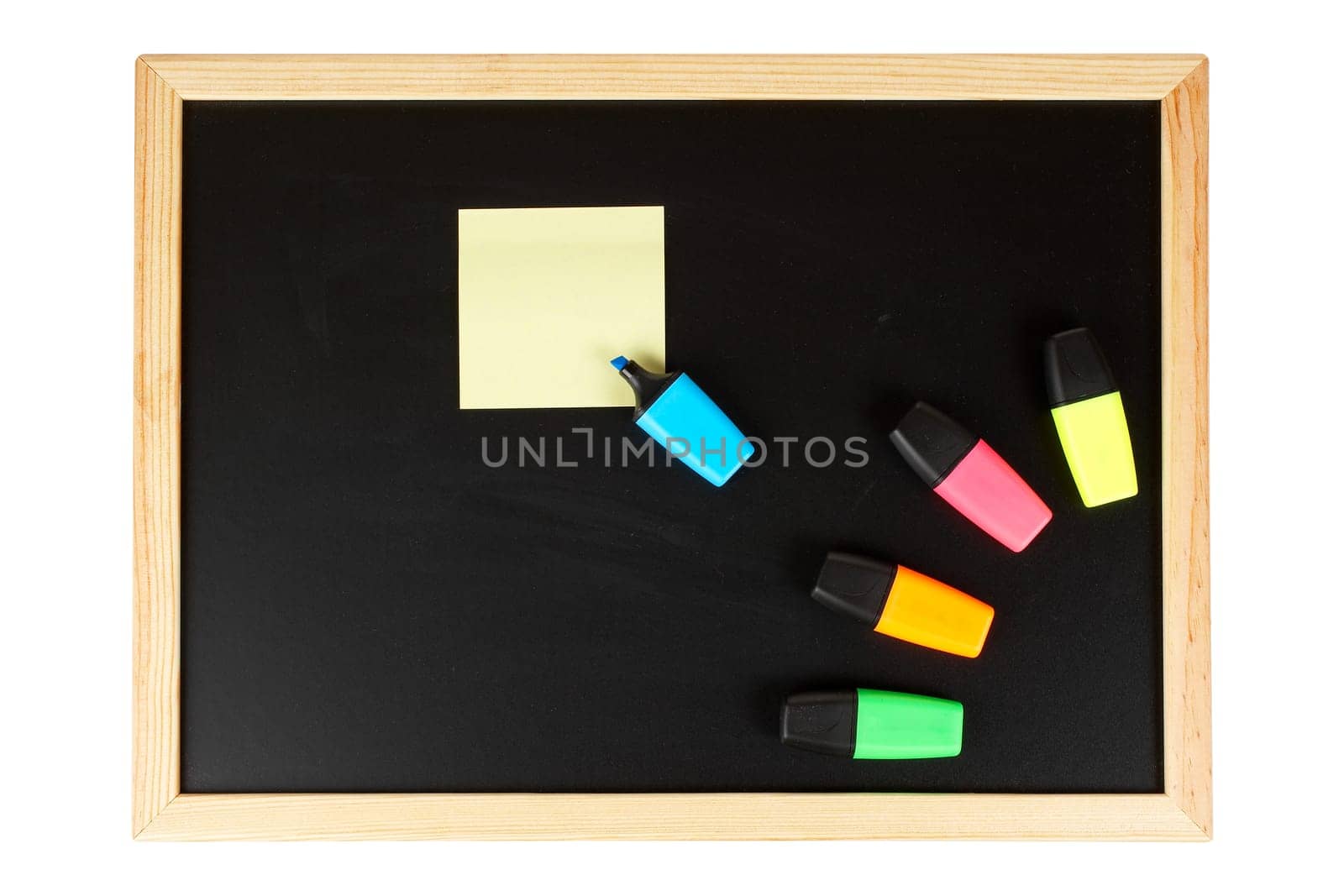 Chalkboard with coloured labellers