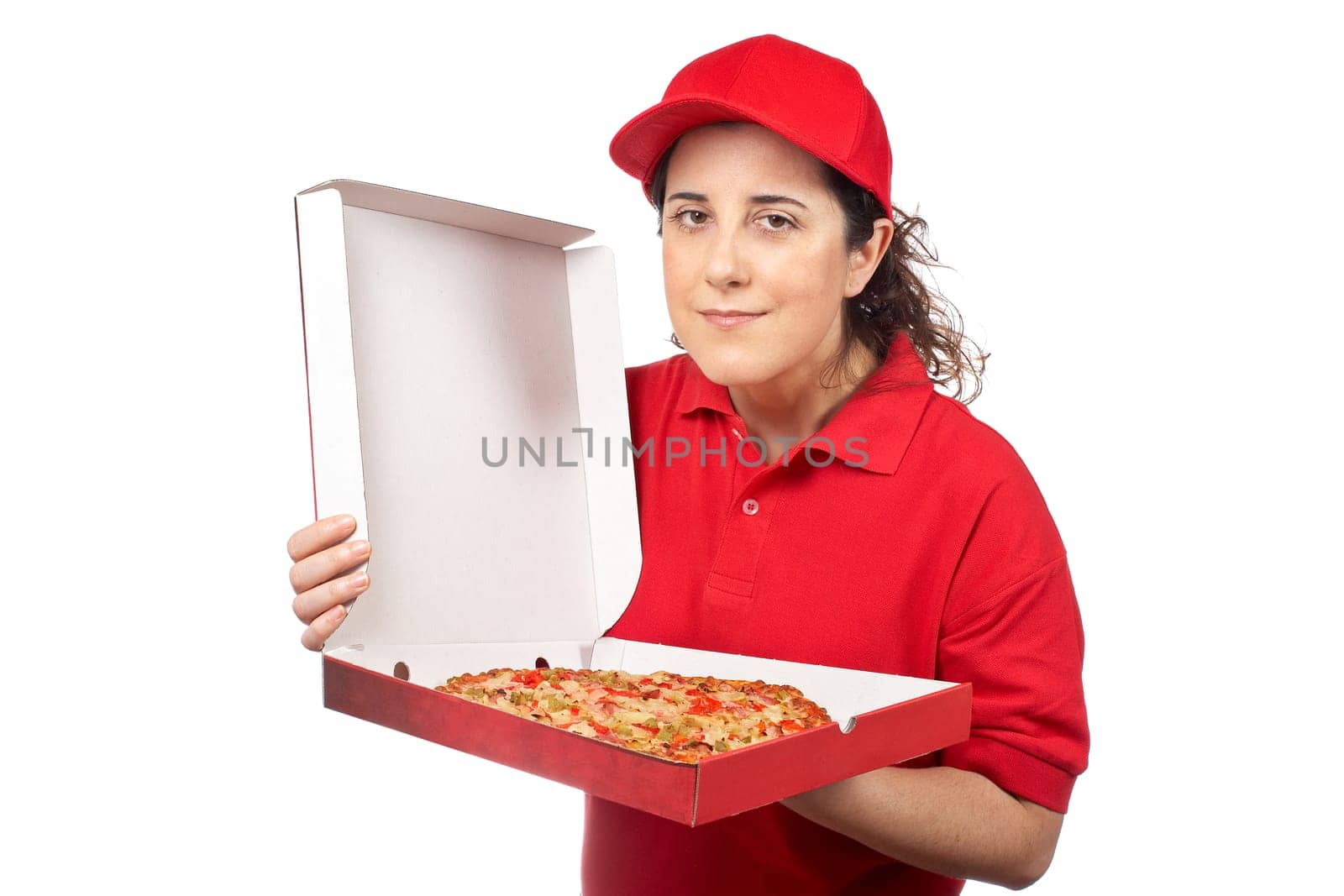 Pizza delivery woman