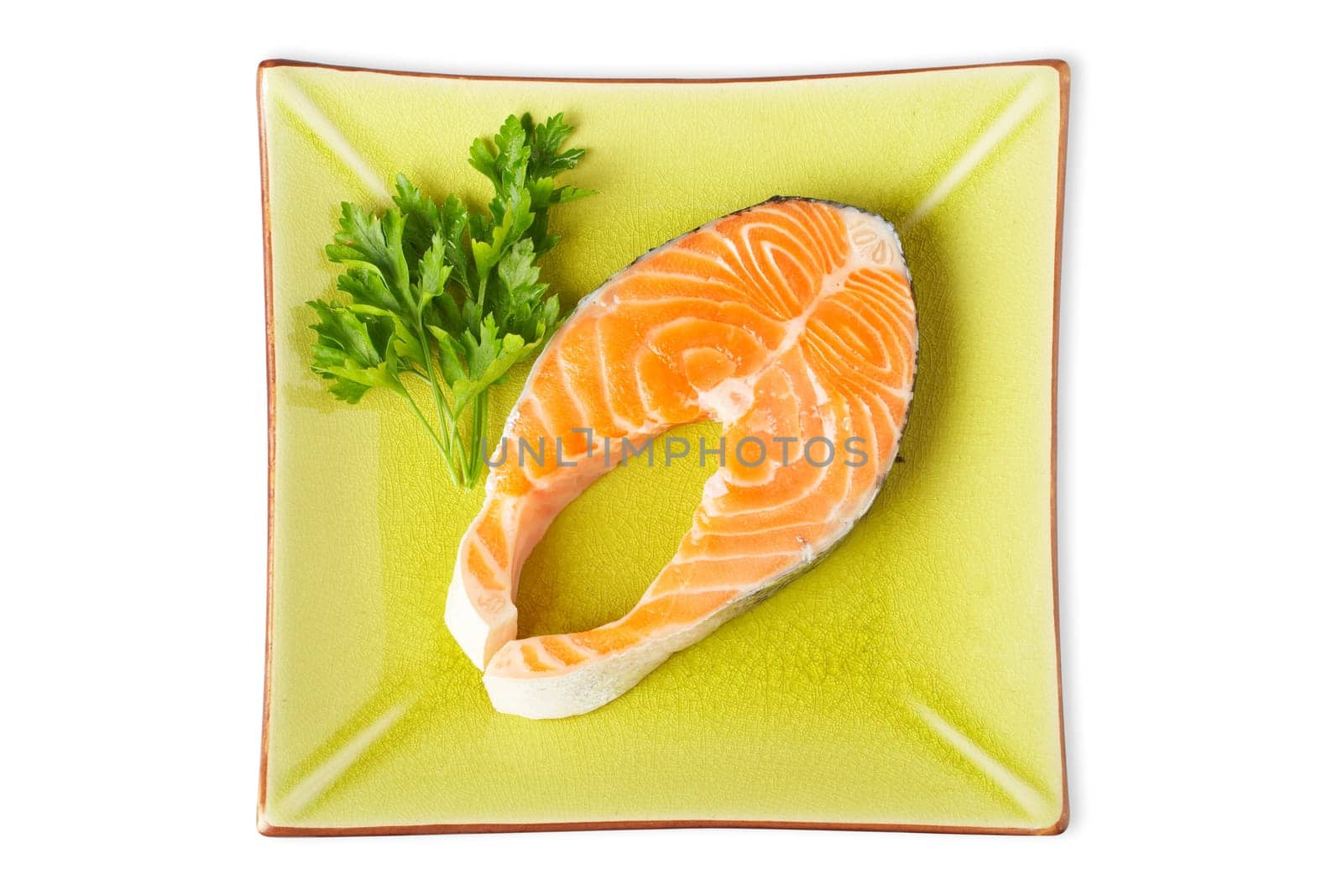 Fresh salmon steak