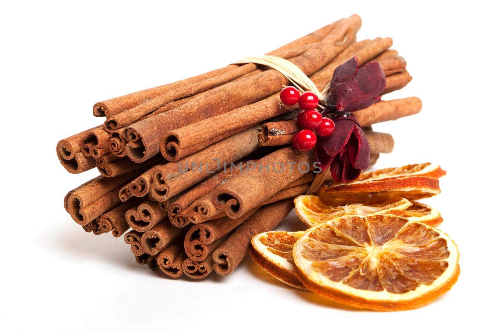 Christmas decoration with cinnamon sticks