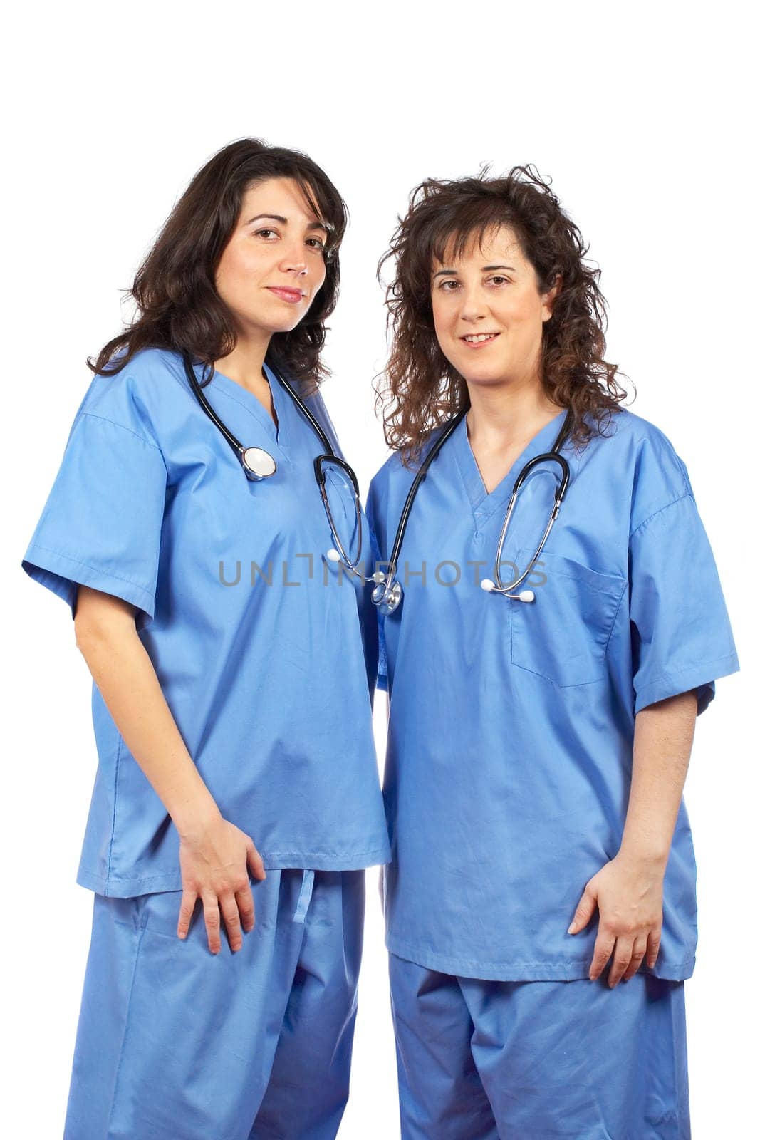 Two friendly female doctors