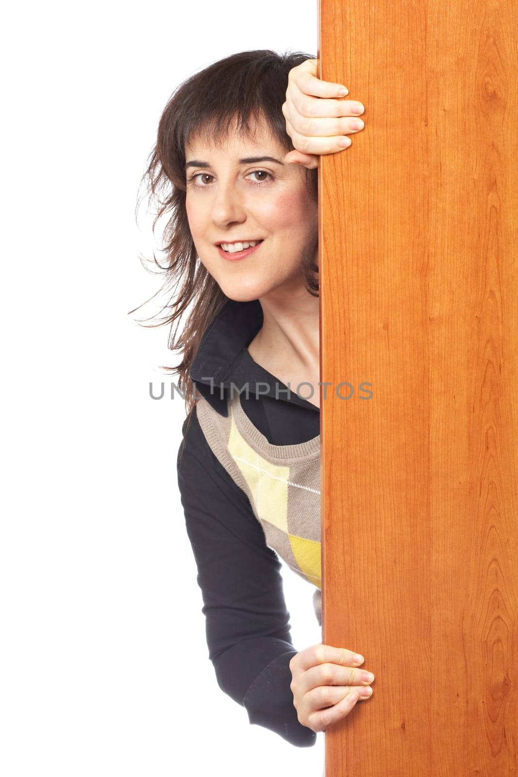 Curious casual woman