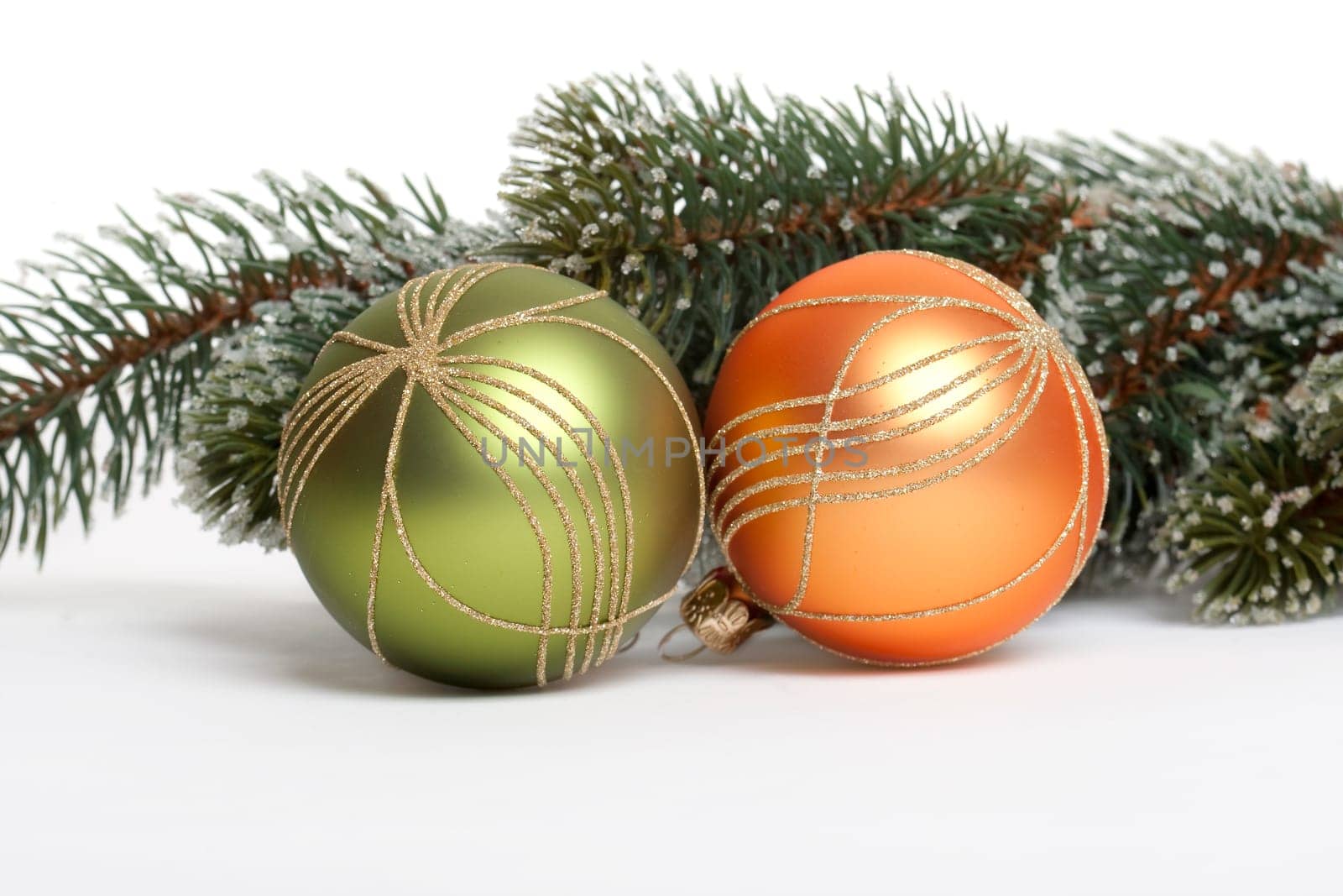 Christmas ornament with fir branch