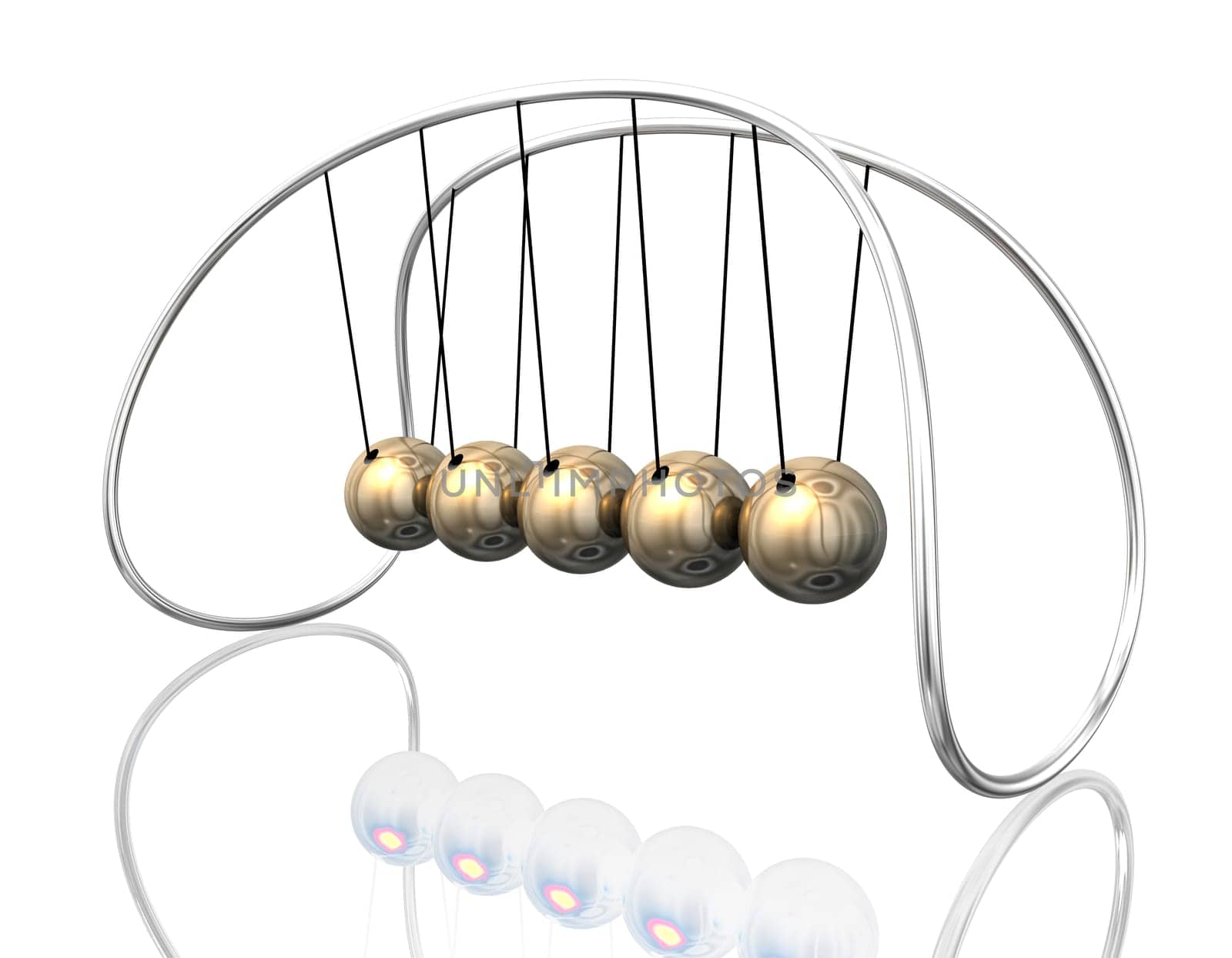 Newton's Pendulum 3D