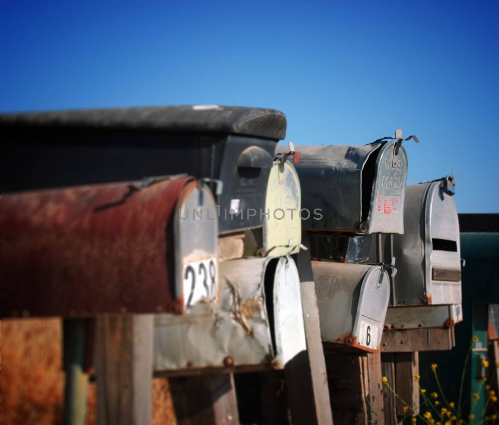 Grungy mailboxes