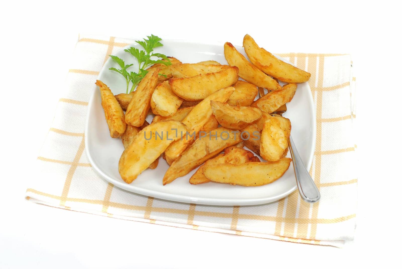 Potato wedges on a plate