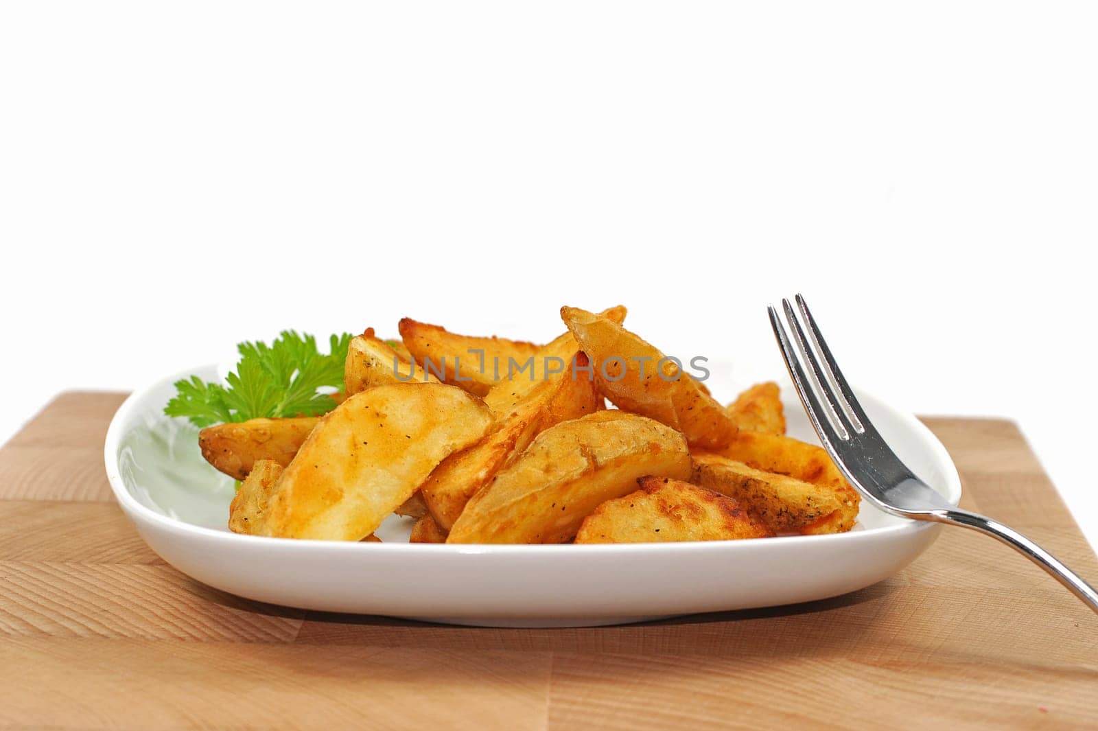 Potato wedges on a plate