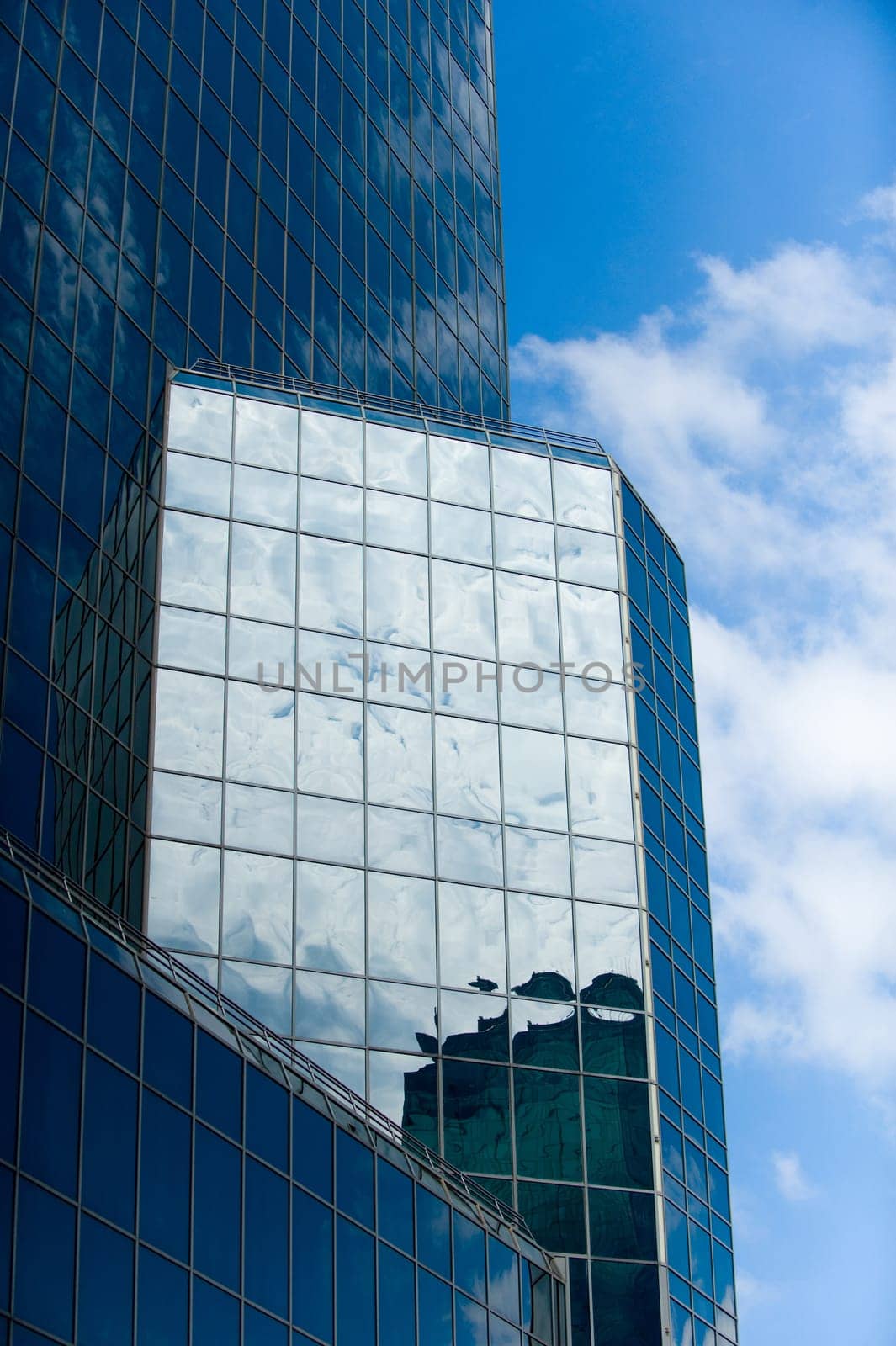 Facade of a Multi-Dimensional Glass Building