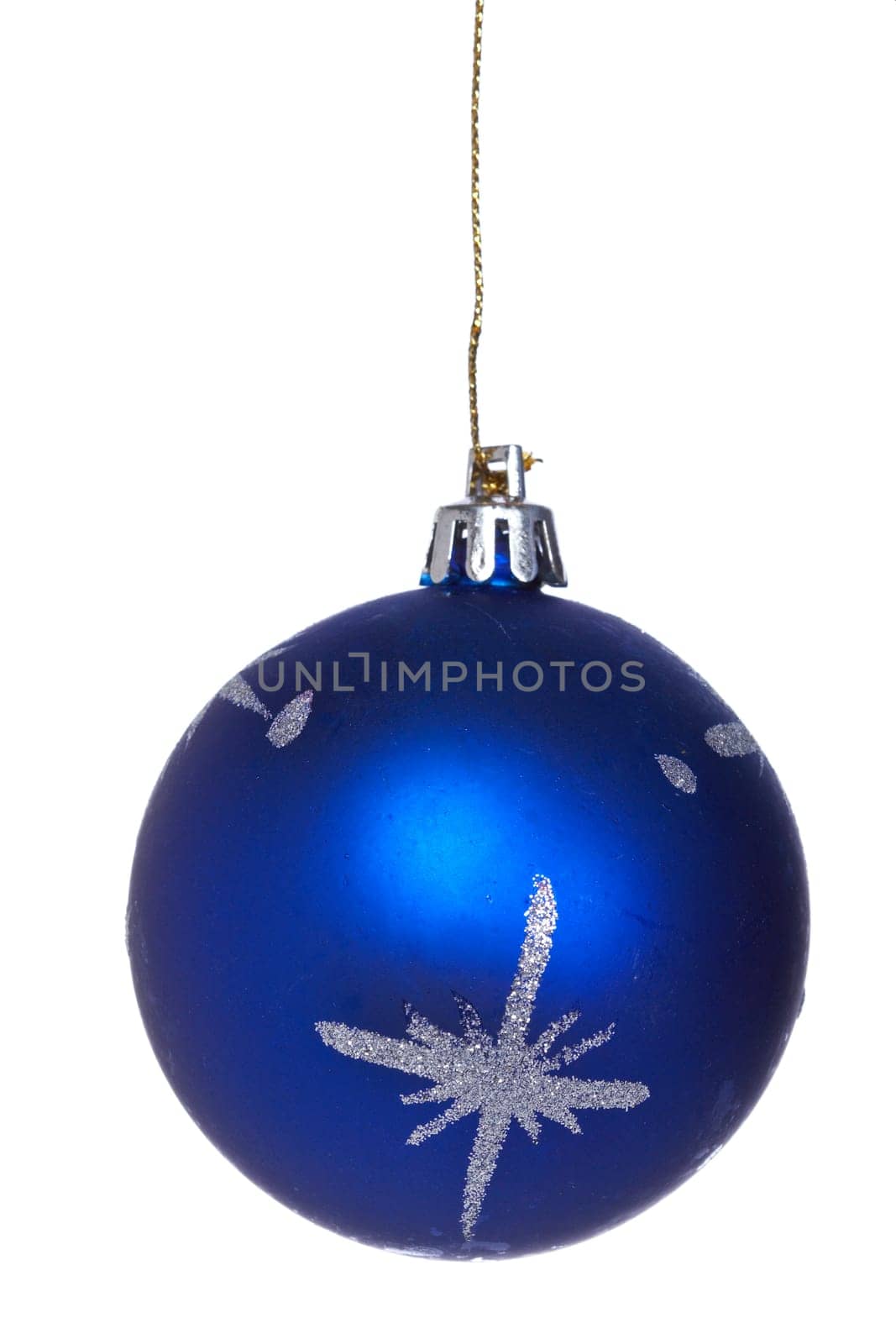 One blue Christmas ball