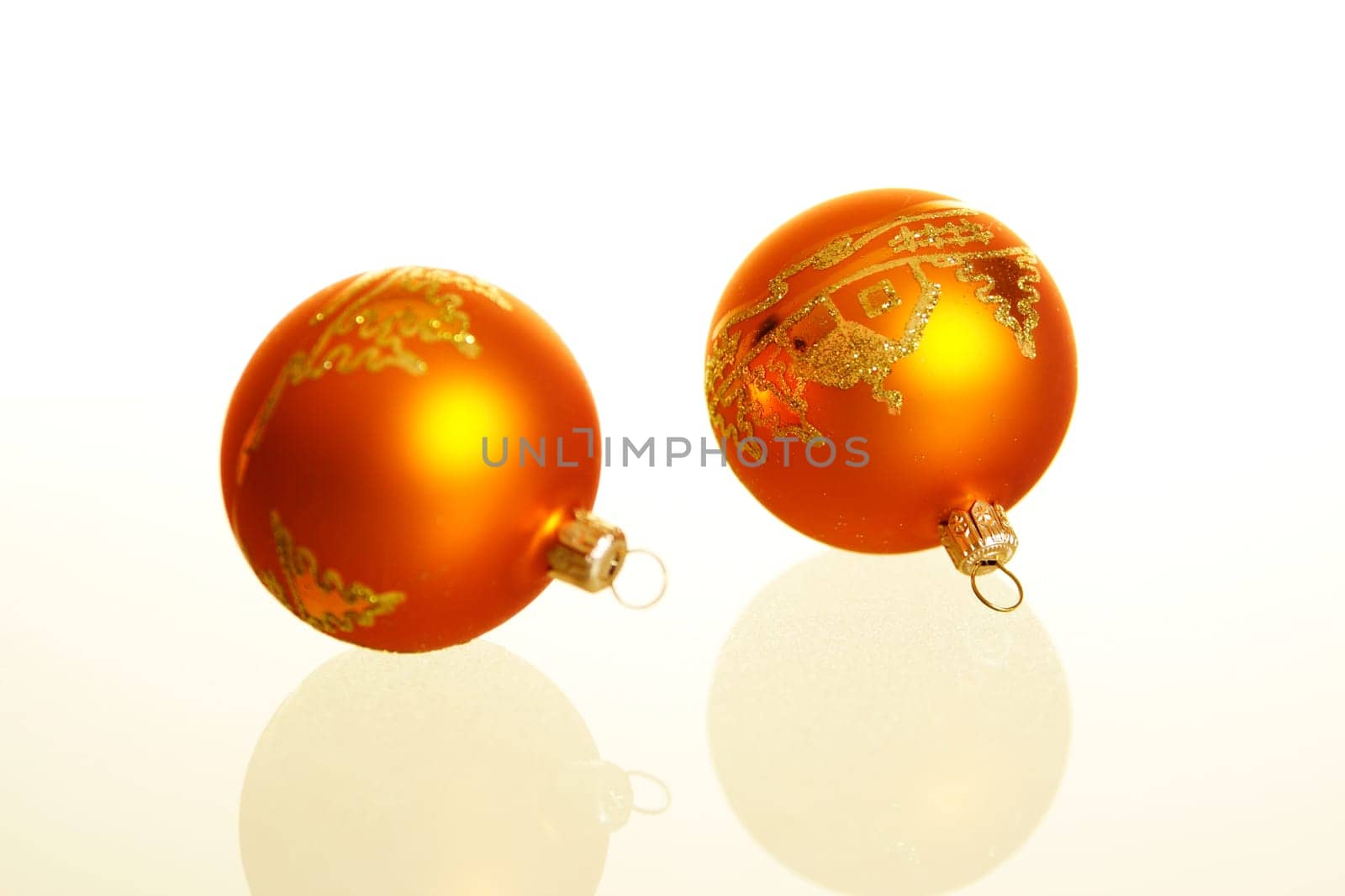 Christmas tree baubles,orange