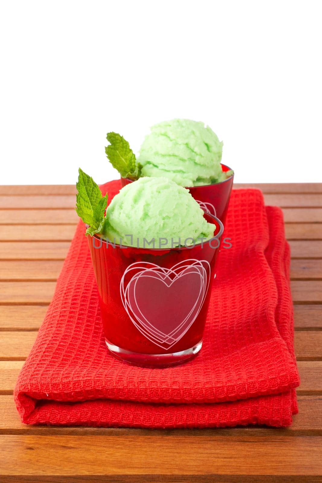 Two delicious mint ice creams