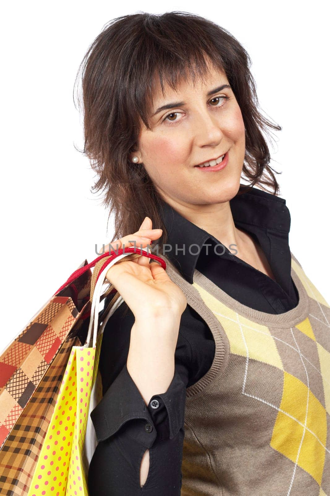 Holding shopping bags