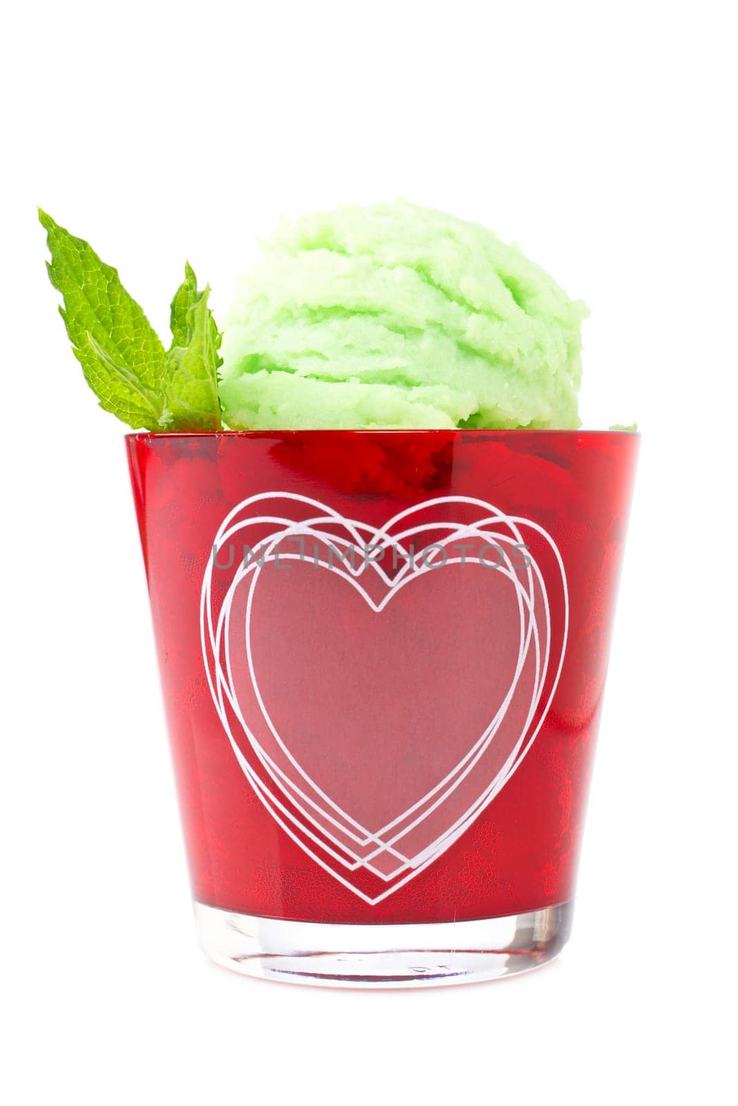 Delicious mint ice cream
