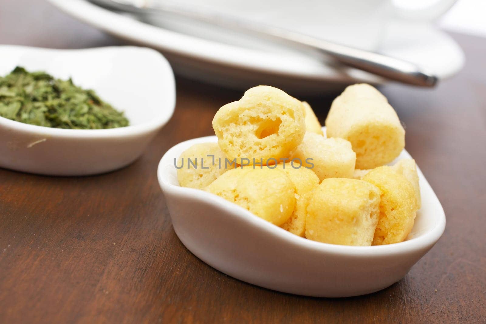 Bread croutons and parsley