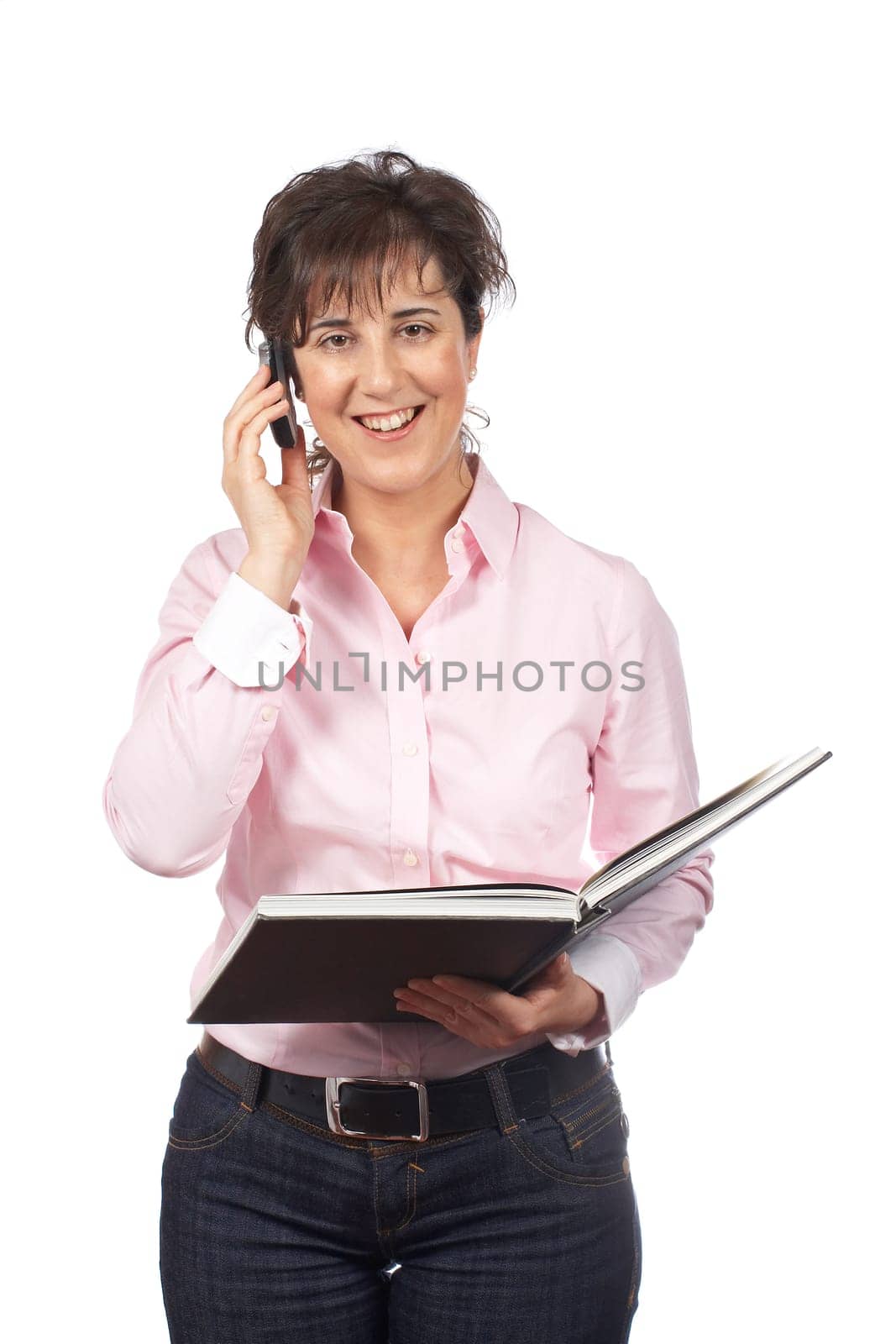 Reading and talking with phone