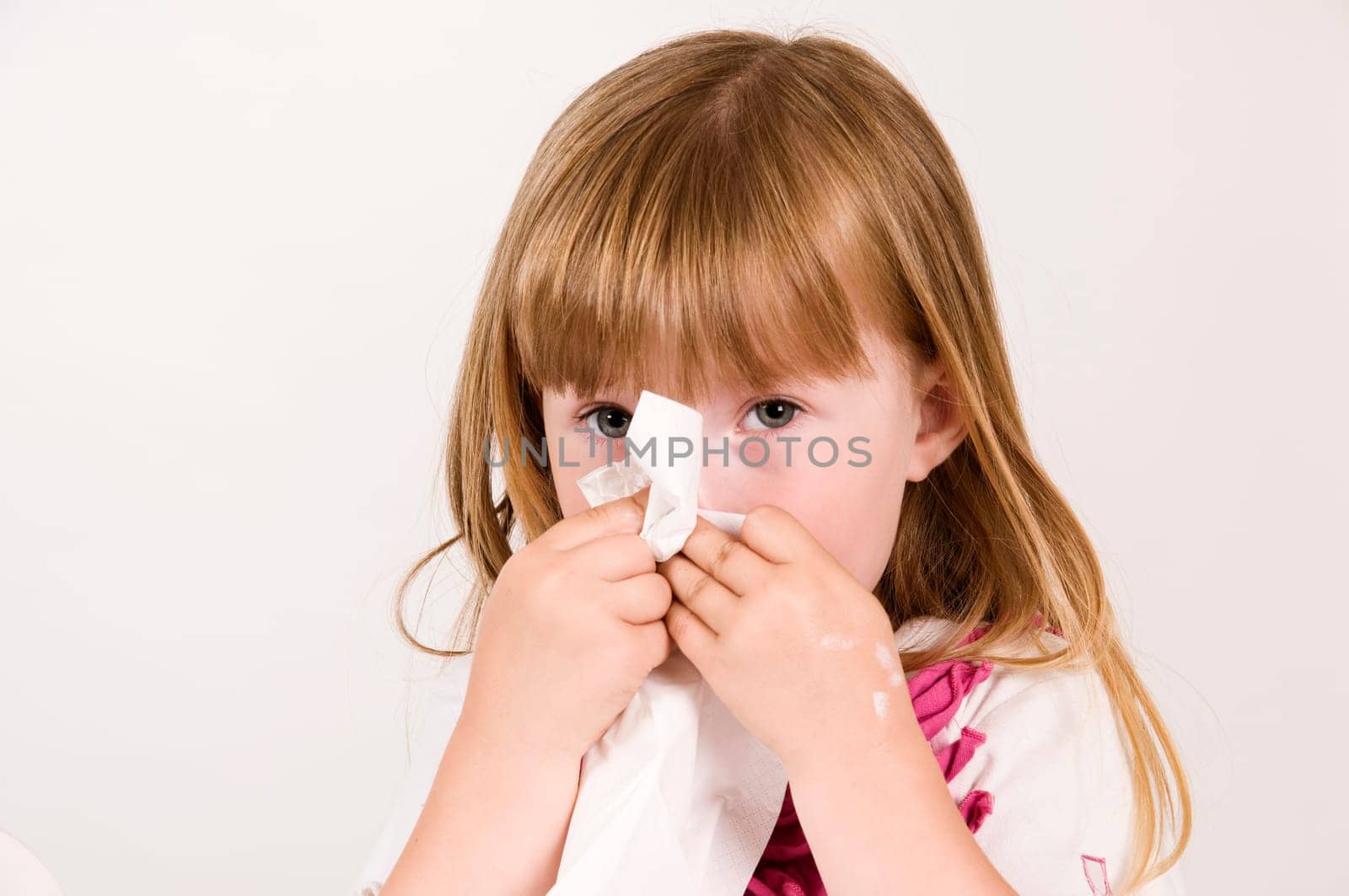 blow a little girl s nose
