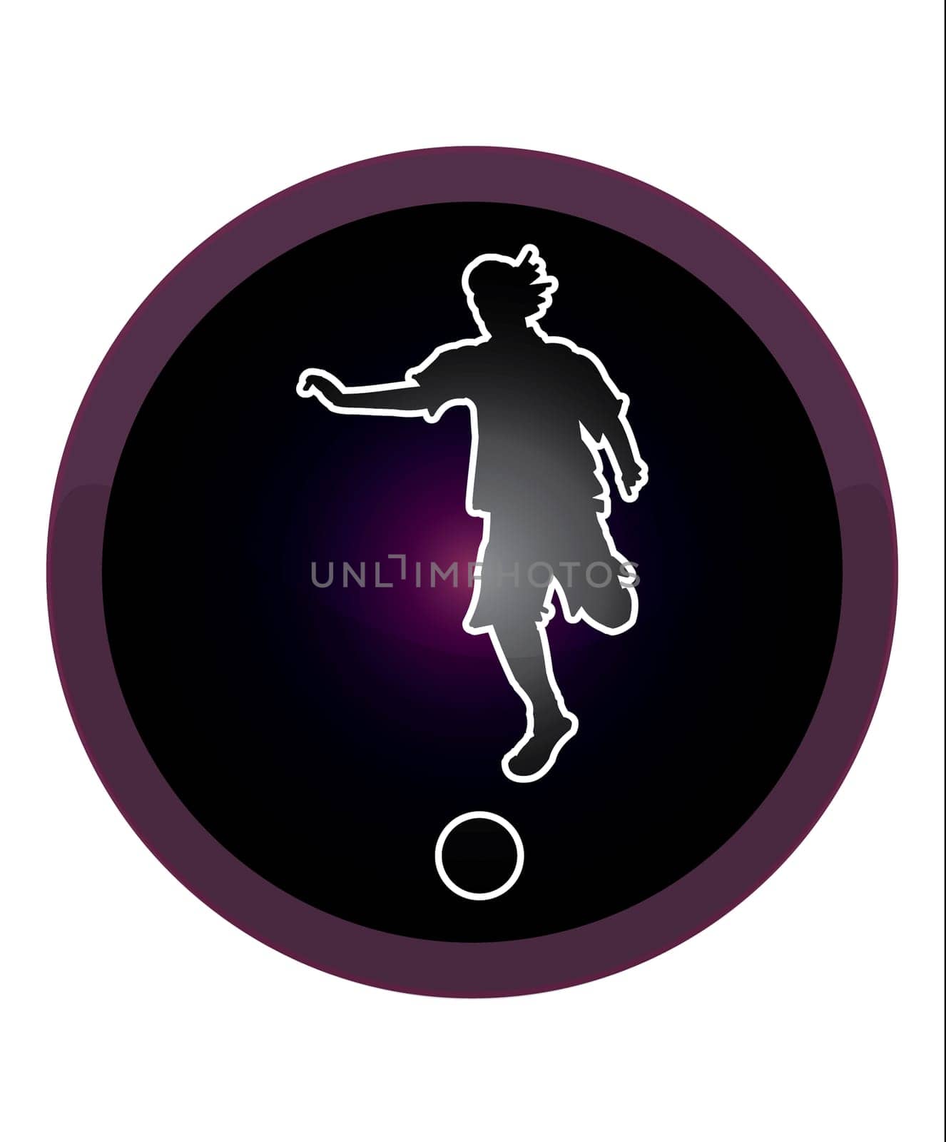 football soccer button illustration