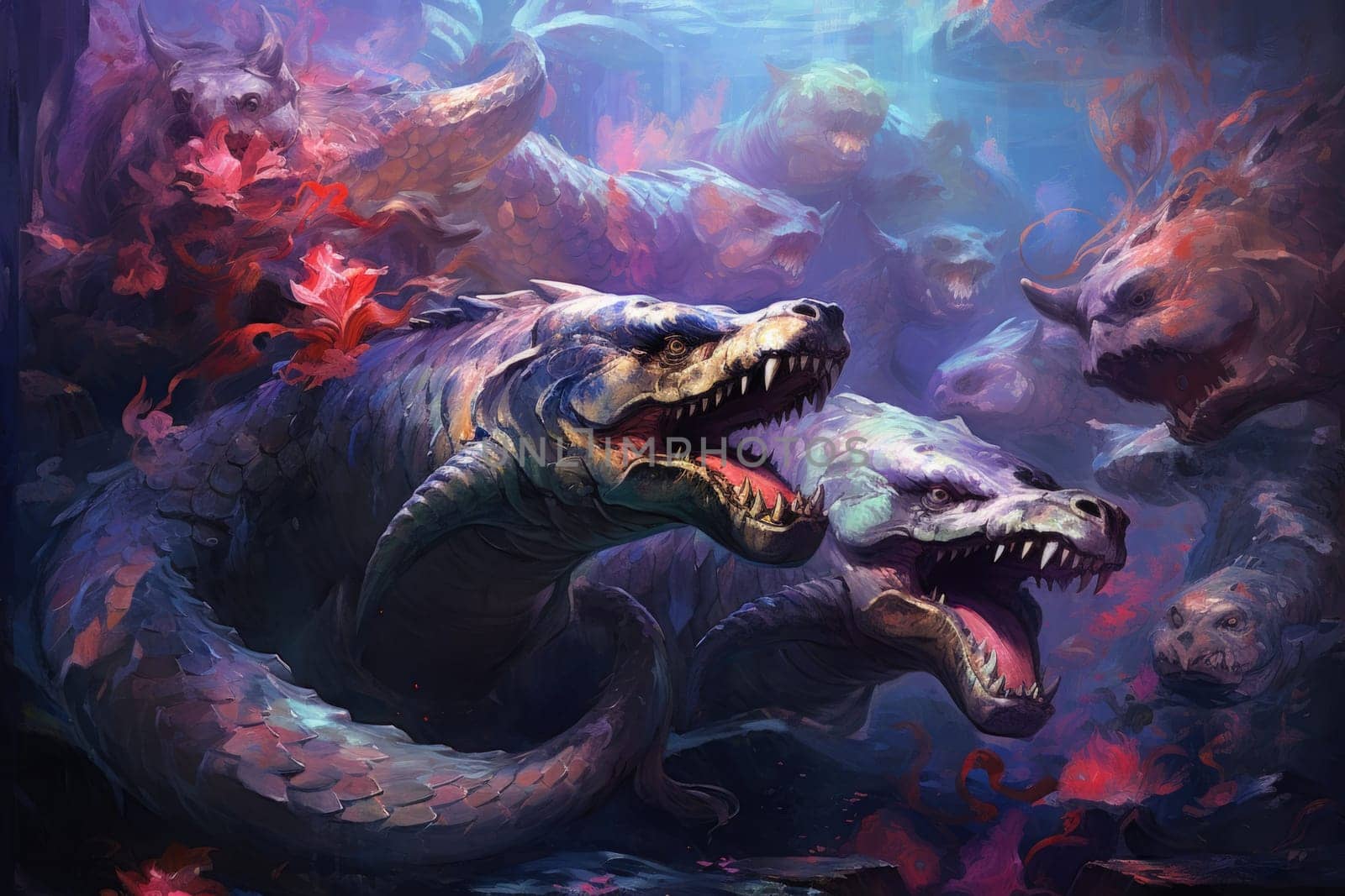 Immerse yourself in the depths of the fantastical with this captivating illustration by a professional visual artist.