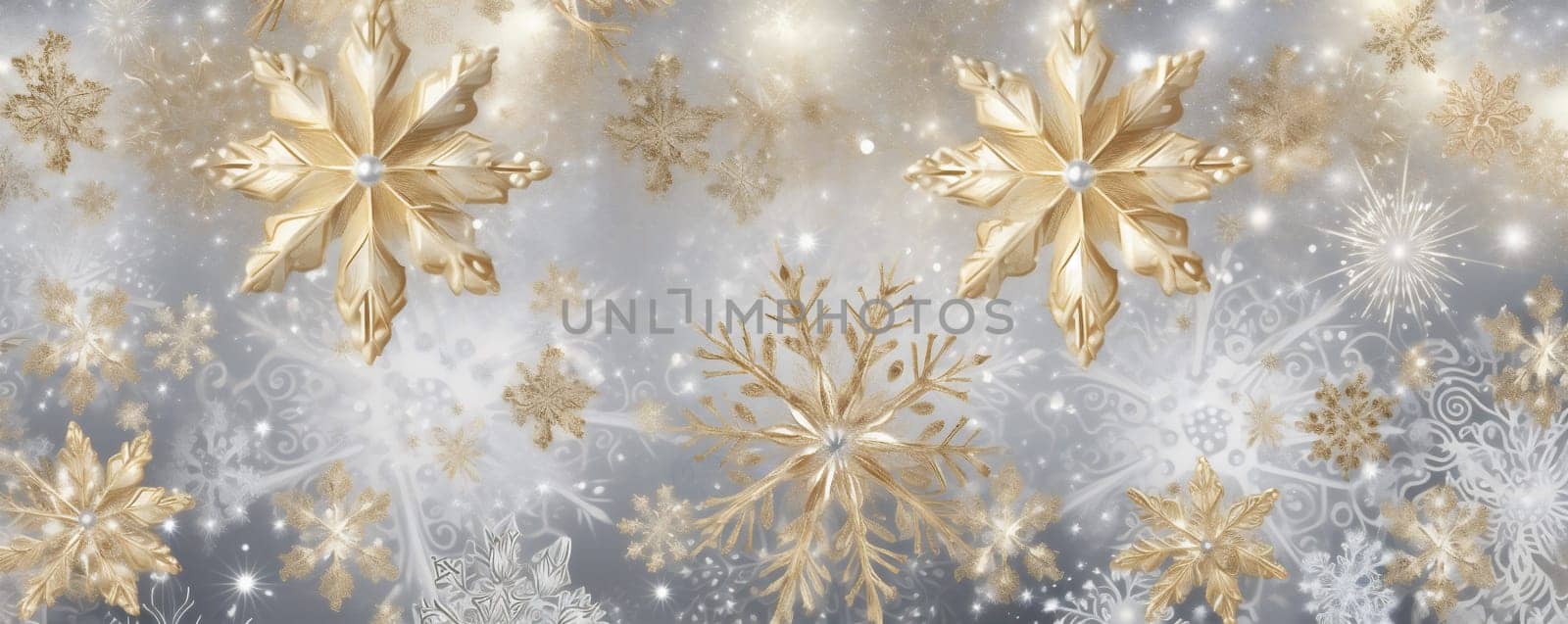 snowflake year celebration glow celebrate winter glitter christmas xmas happy design background star snow holiday white tree colour gold decoration abstract. Generative AI.