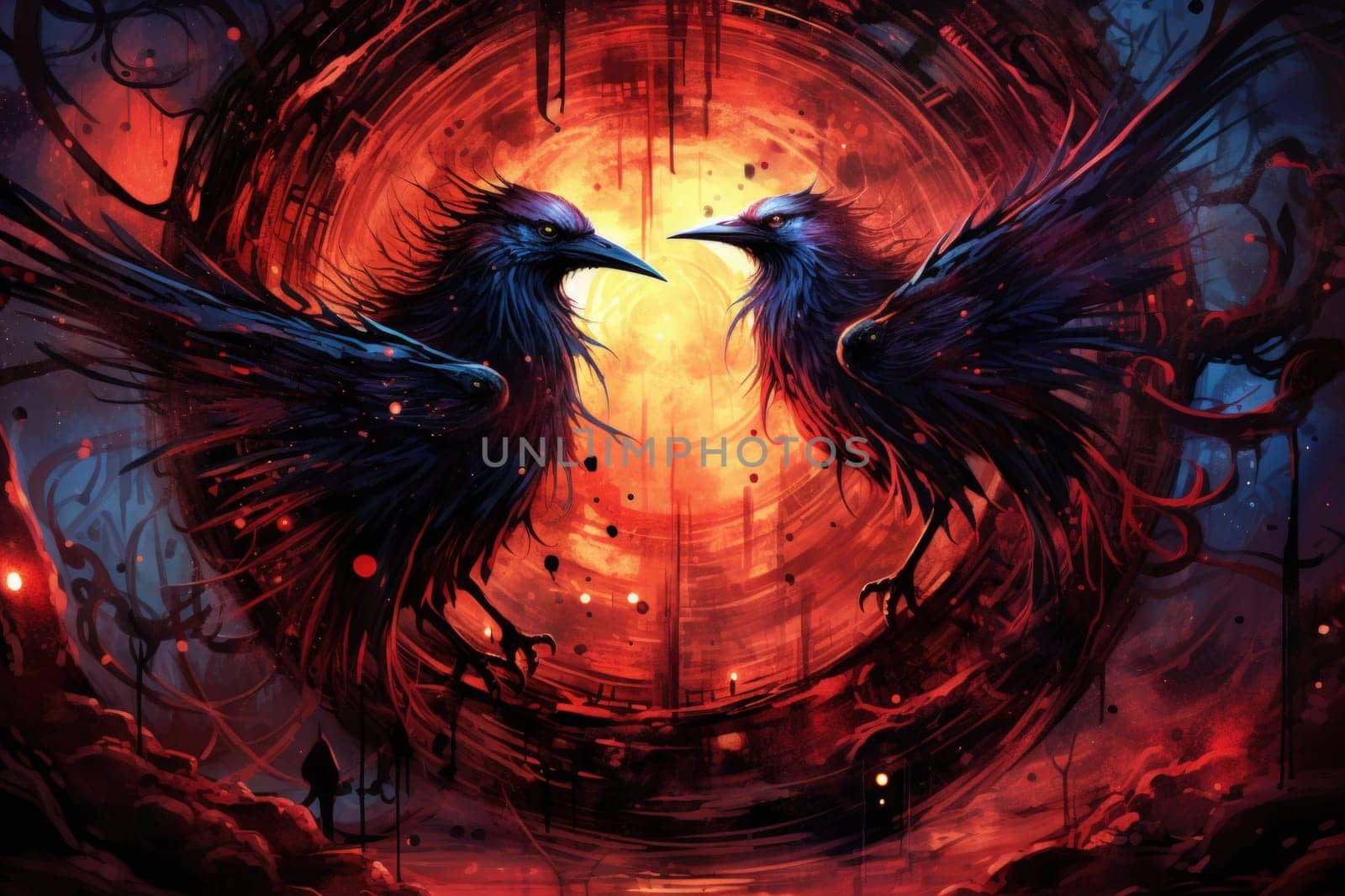 Enter the realm of fantasy and encounter the cursed wereravens, unfortunate beings caught in an eternal cycle of shifting between human and raven forms.