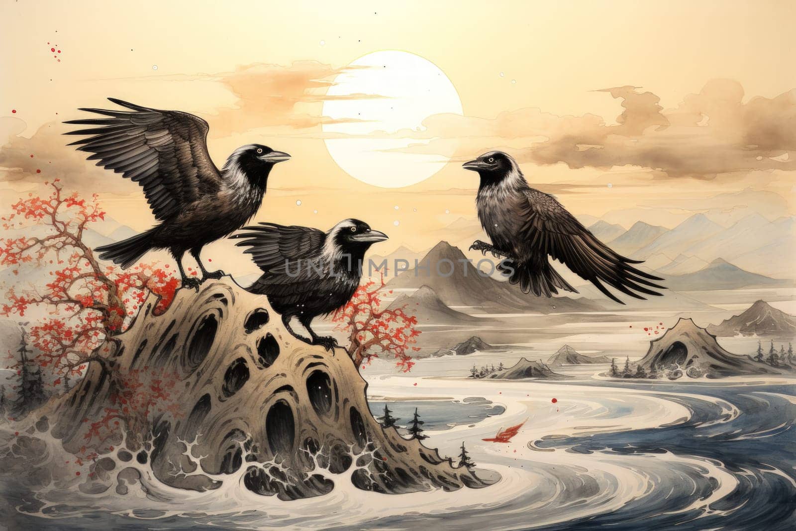 Enter the realm of fantasy and encounter the cursed wereravens, unfortunate beings caught in an eternal cycle of shifting between human and raven forms.