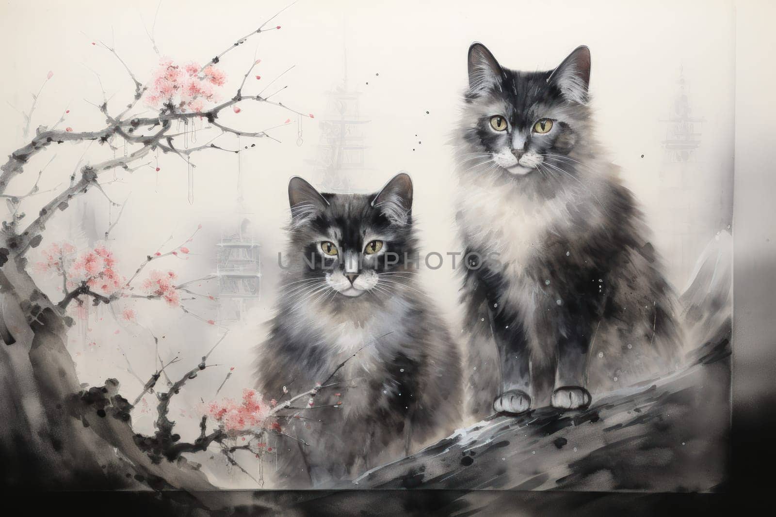 In the depths of fantasy, bewitching moonstone cats prowl. Their sleek forms, adorned with luminescent moonstone markings, captivate all who dare to meet their gaze.