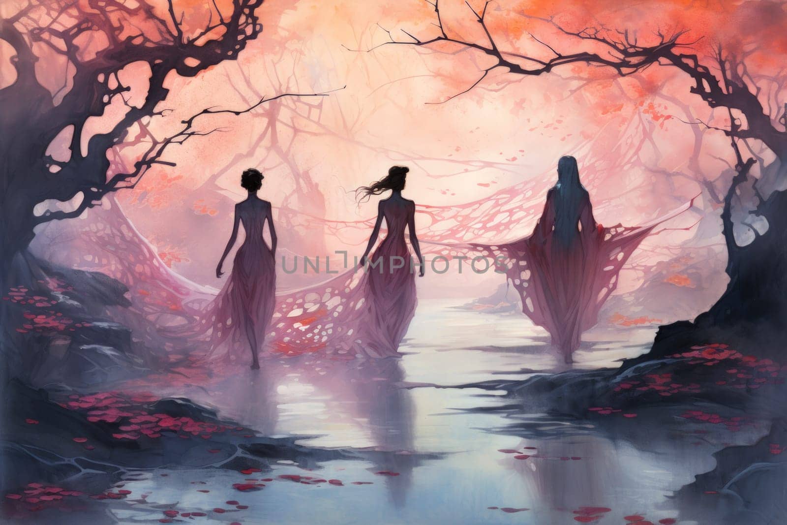 In the realm of fantasy, elusive mist walkers roam, their ethereal forms blending seamlessly with the swirling mists.