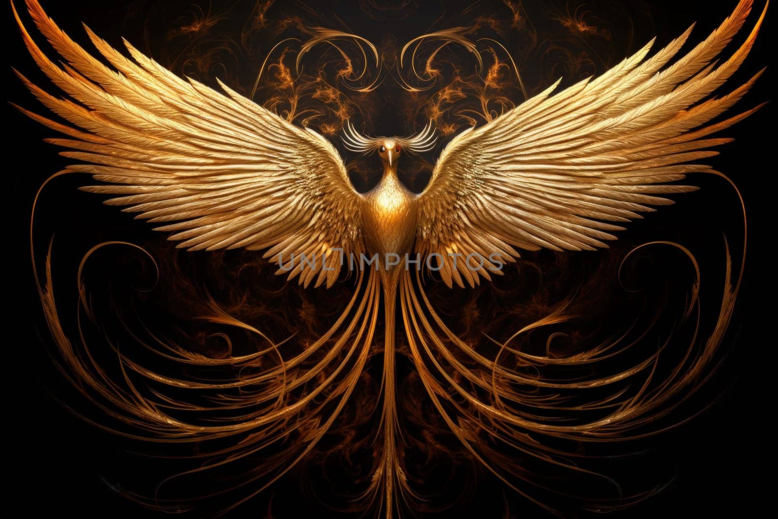 Behold the magnificent gilded phoenixes, radiant beings of myth and legend. With their resplendent feathers of gold and fire, they embody the eternal cycle of rebirth and resurrection.
