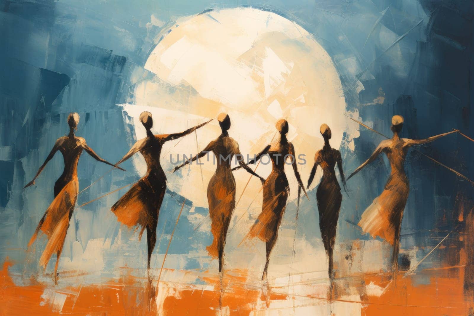 In the realm of fantasy, graceful moonlit dancers captivate with their ethereal movements, perfectly synchronized with the celestial rhythms.