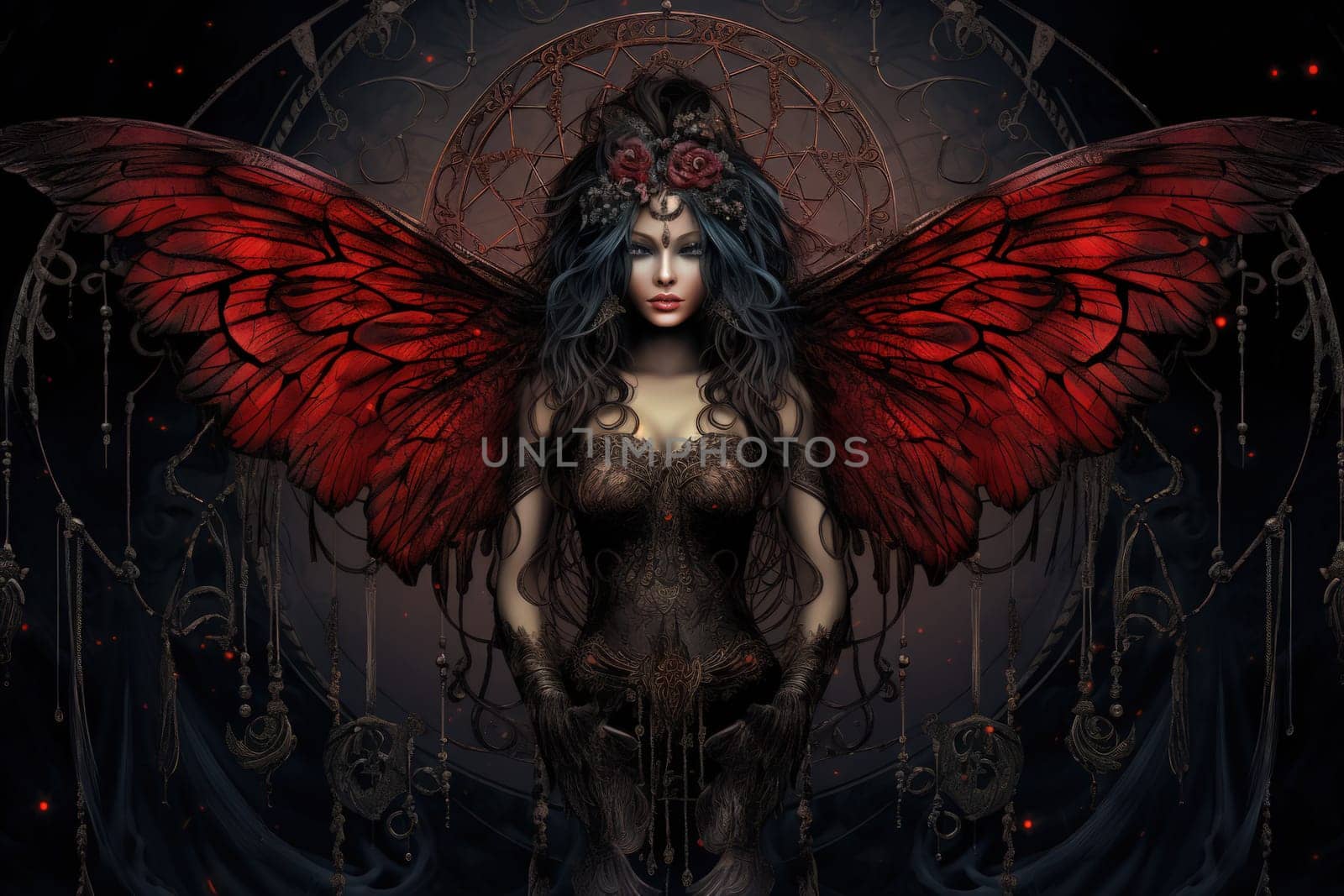 Immerse yourself in the magical realm of fantasy with this enchanting illustration of gossamer-winged dreamcatchers.