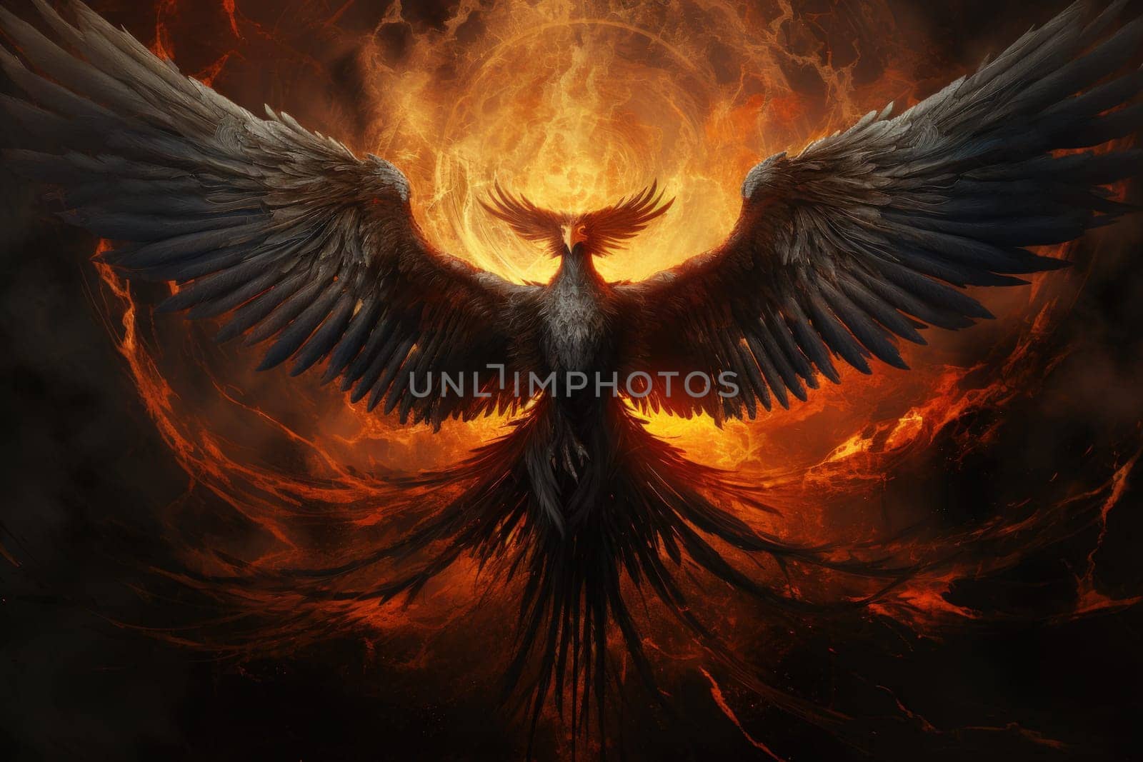 Embark on a mythical journey where ancient phoenixes, with their fiery plumage, rise triumphantly from ashes, embodying the cycle of rebirth and renewal.