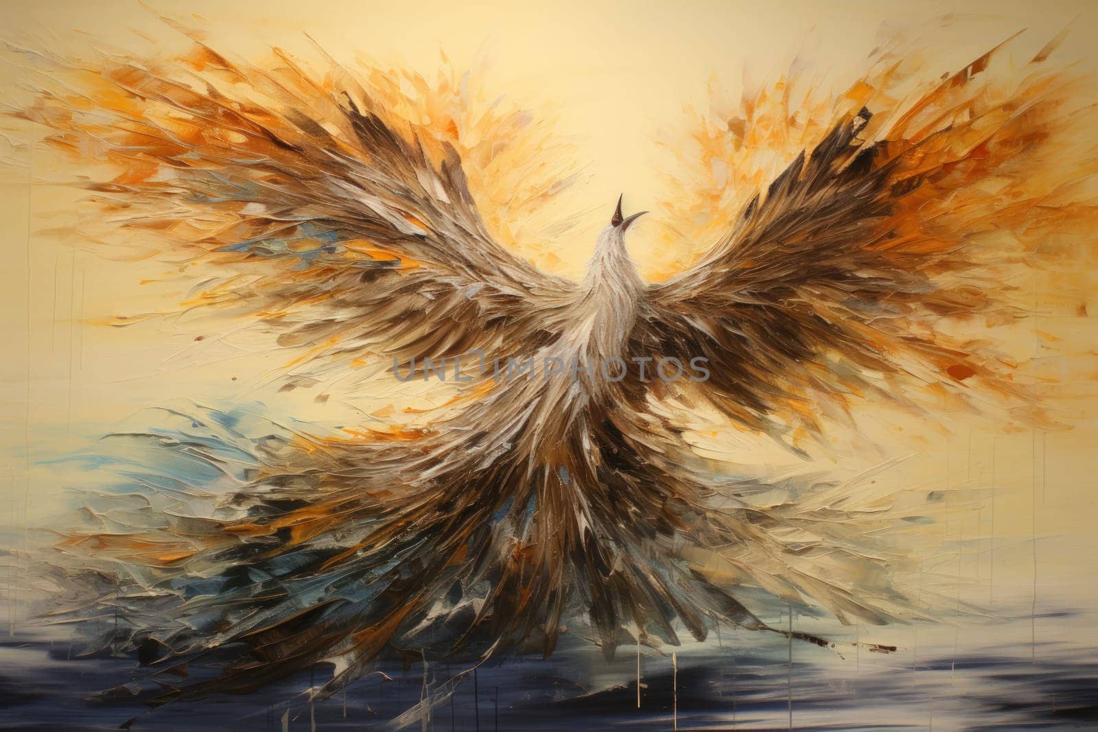 Embark on a mythical journey where ancient phoenixes, with their fiery plumage, rise triumphantly from ashes, embodying the cycle of rebirth and renewal.