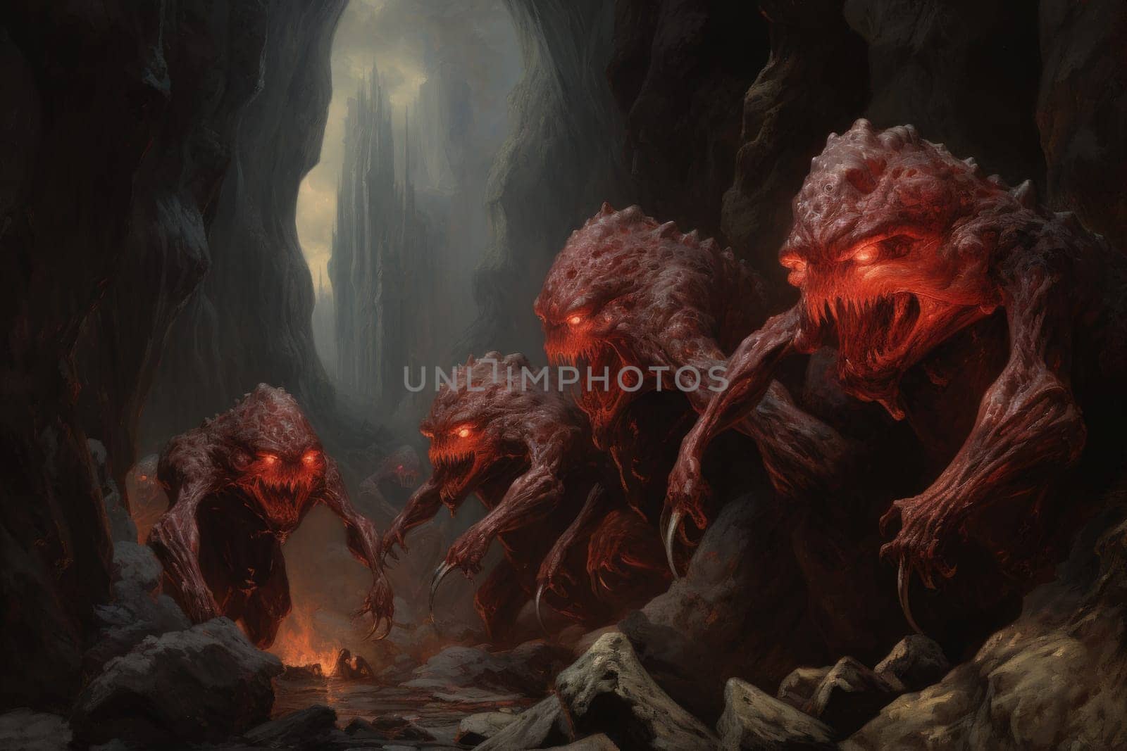 Witness the awe-inspiring power of the elemental realm with this captivating illustration by a professional visual artist.
