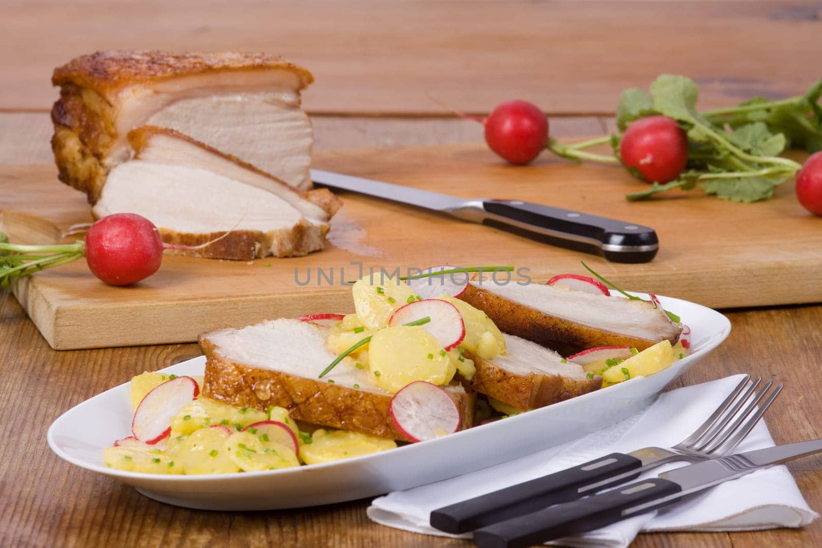 Roast slice from the piece