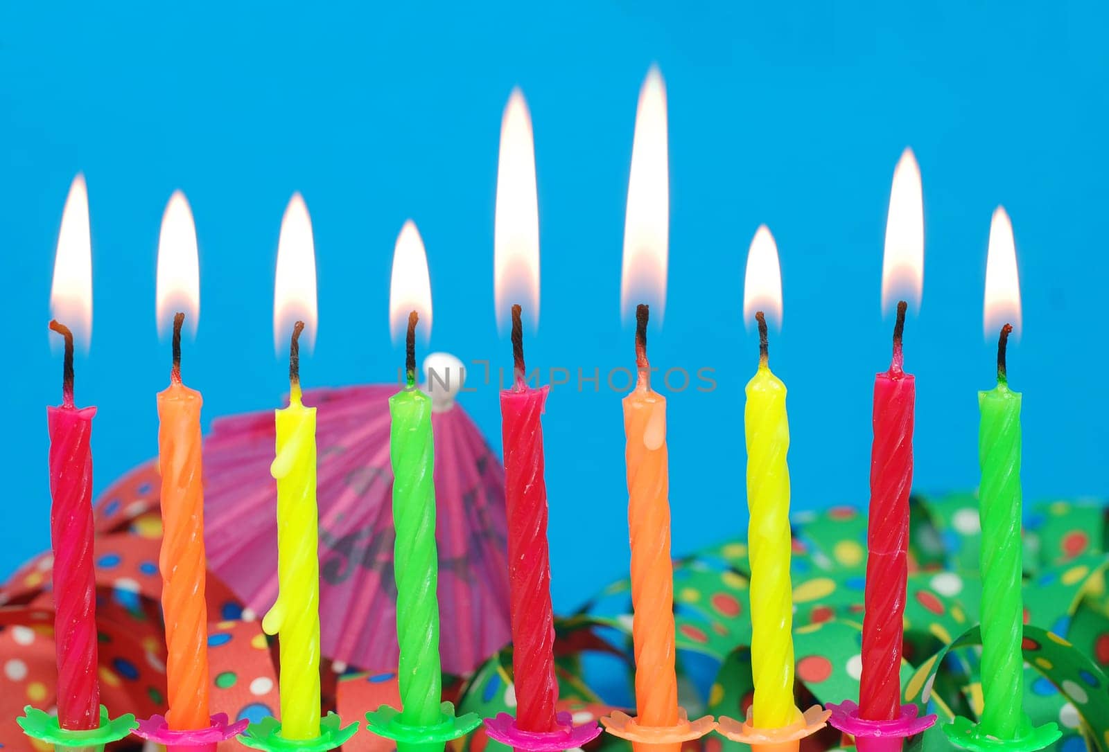 colorful birthday candles