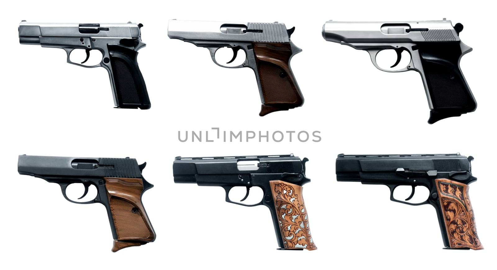 guns on white