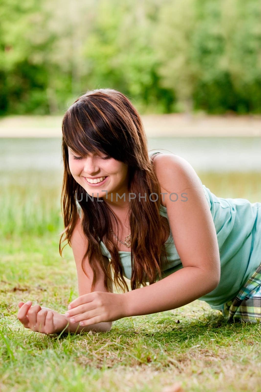 Smiling teenager