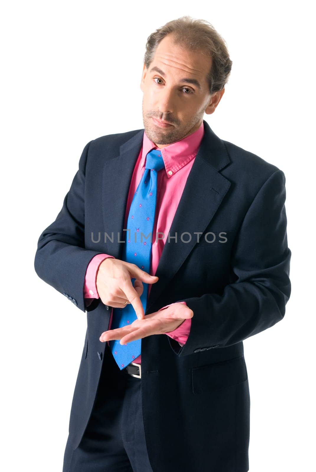 Businessman looking seriously