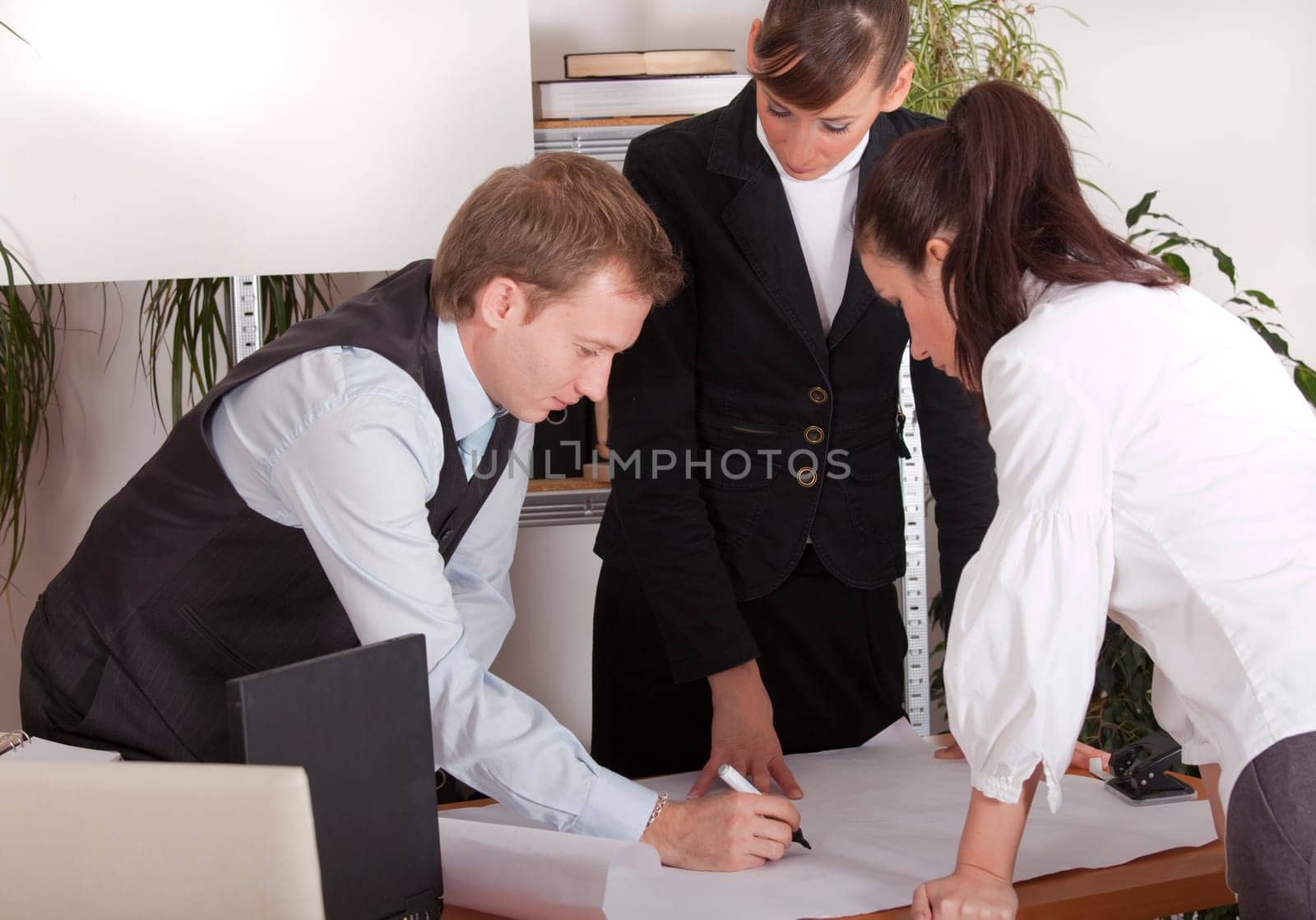 working on business plan
