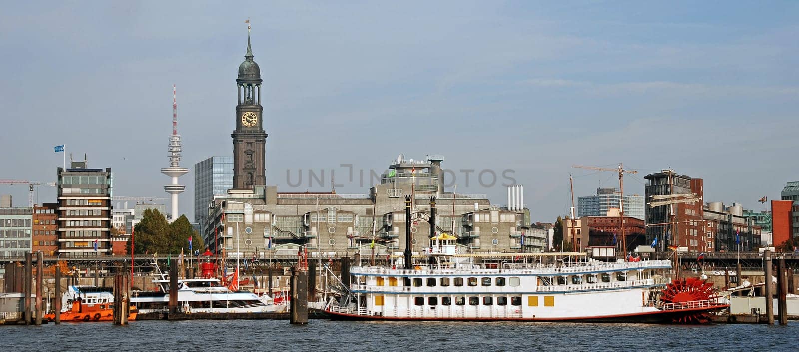 View of the port of Hamburg