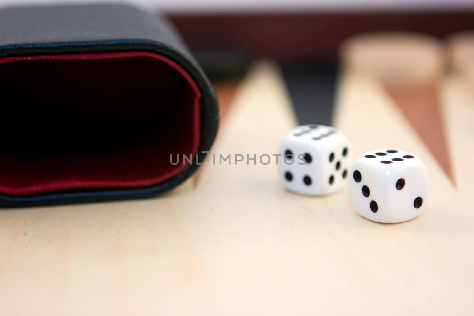 Dices on white surface