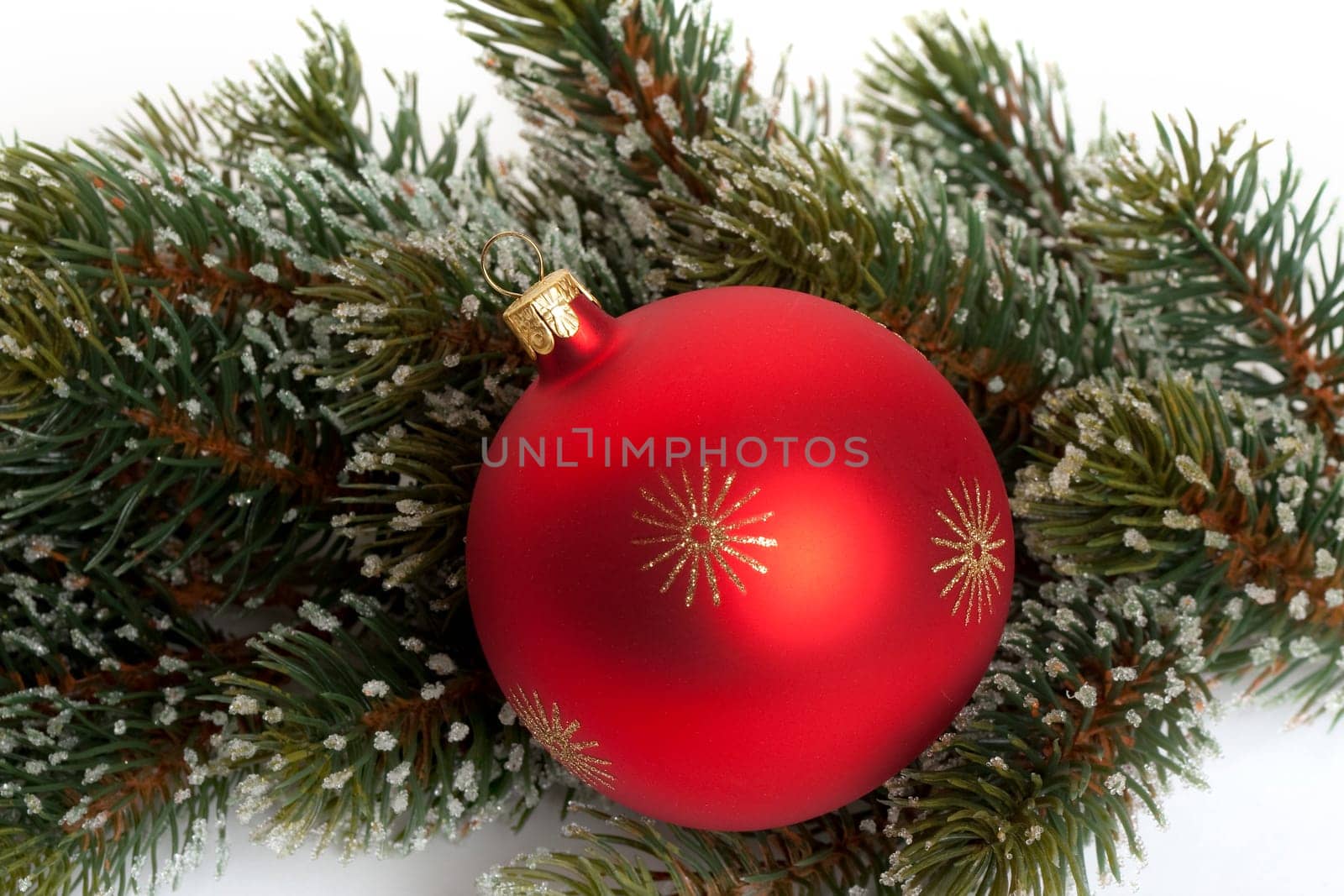 Christmas ornament with fir branch