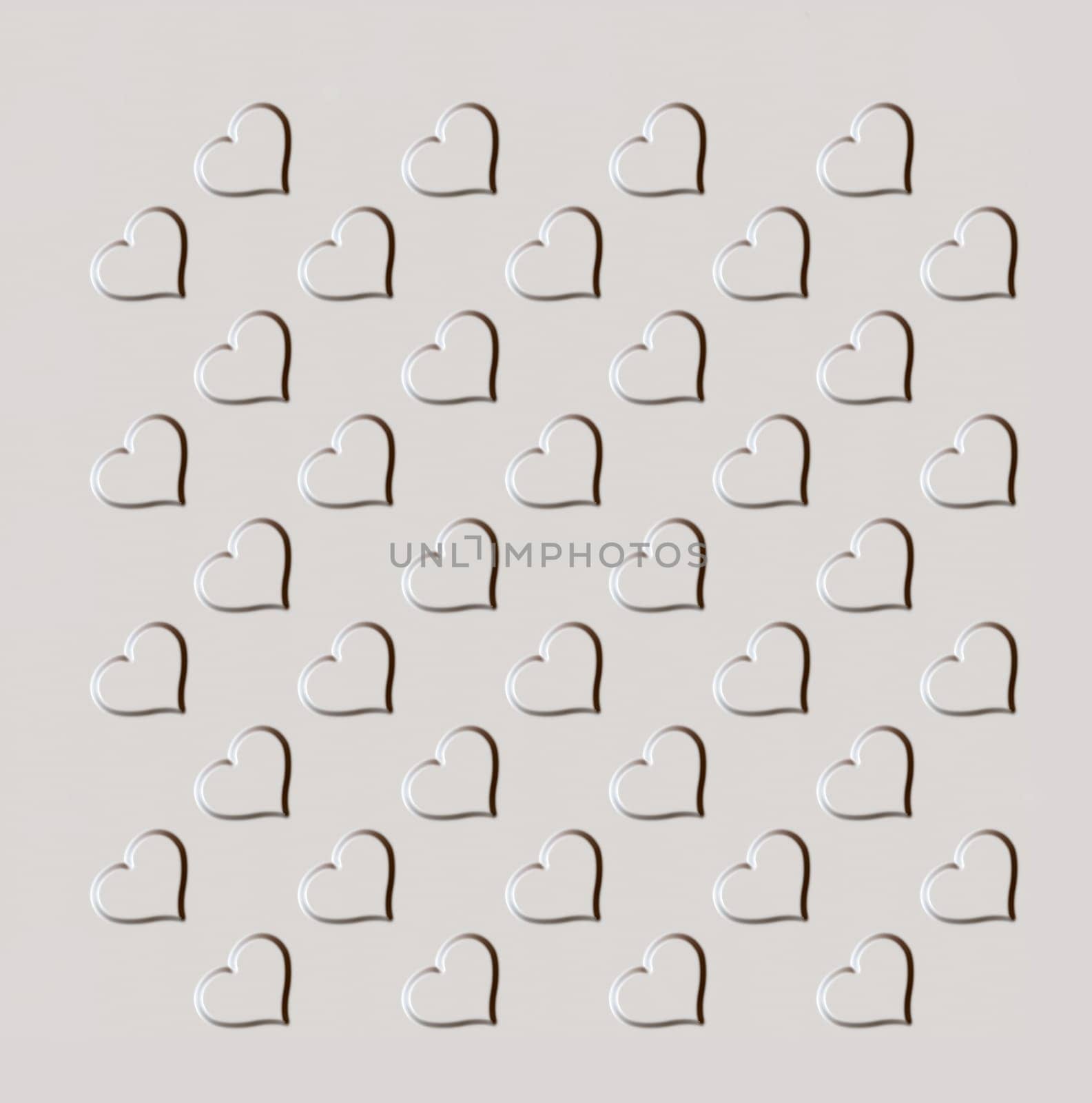 3d hearts pattern