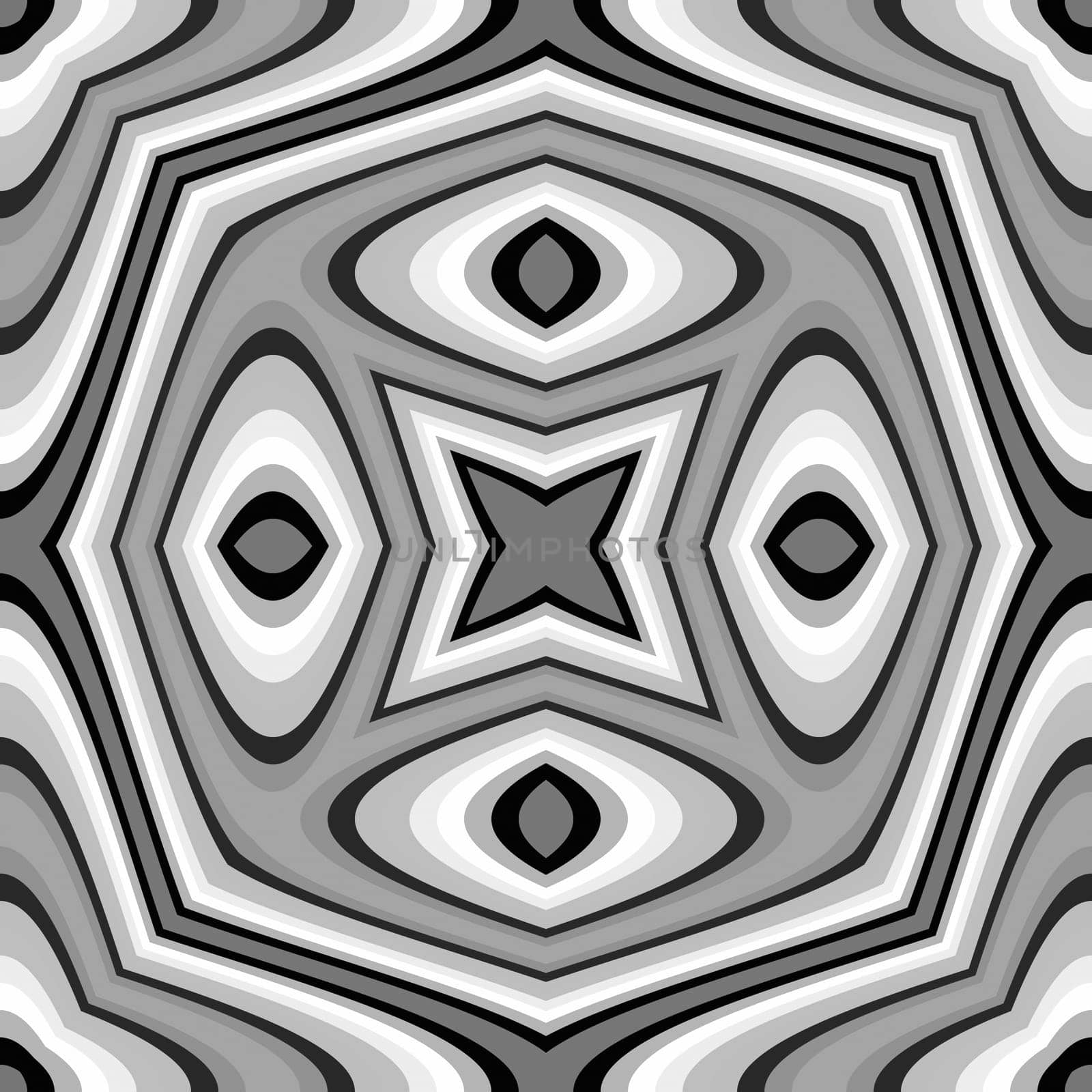 black and white abstract shape
