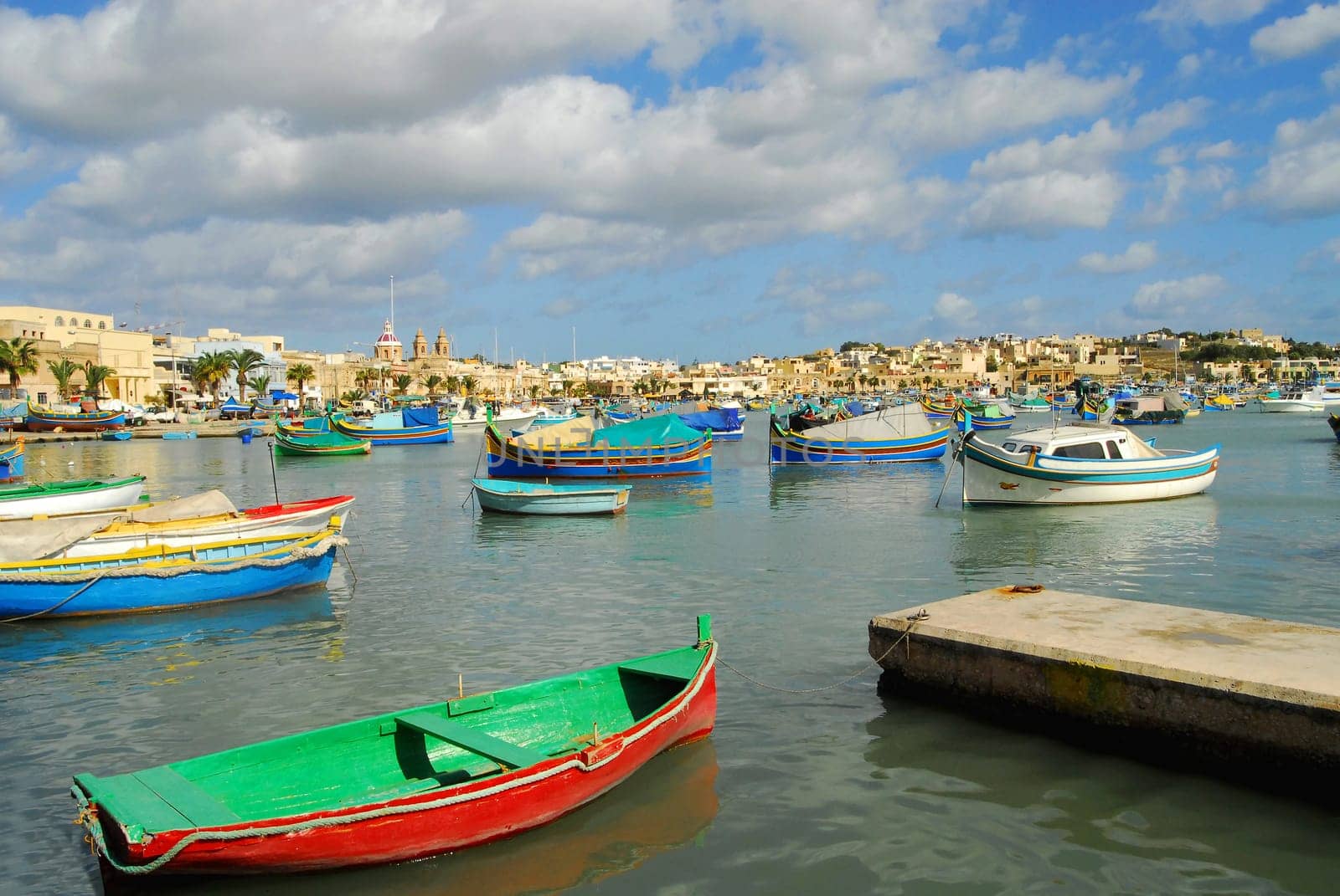 Colorful Fishing Boats by Marsaxlokk