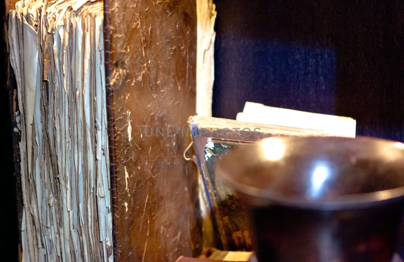 Old clock and books